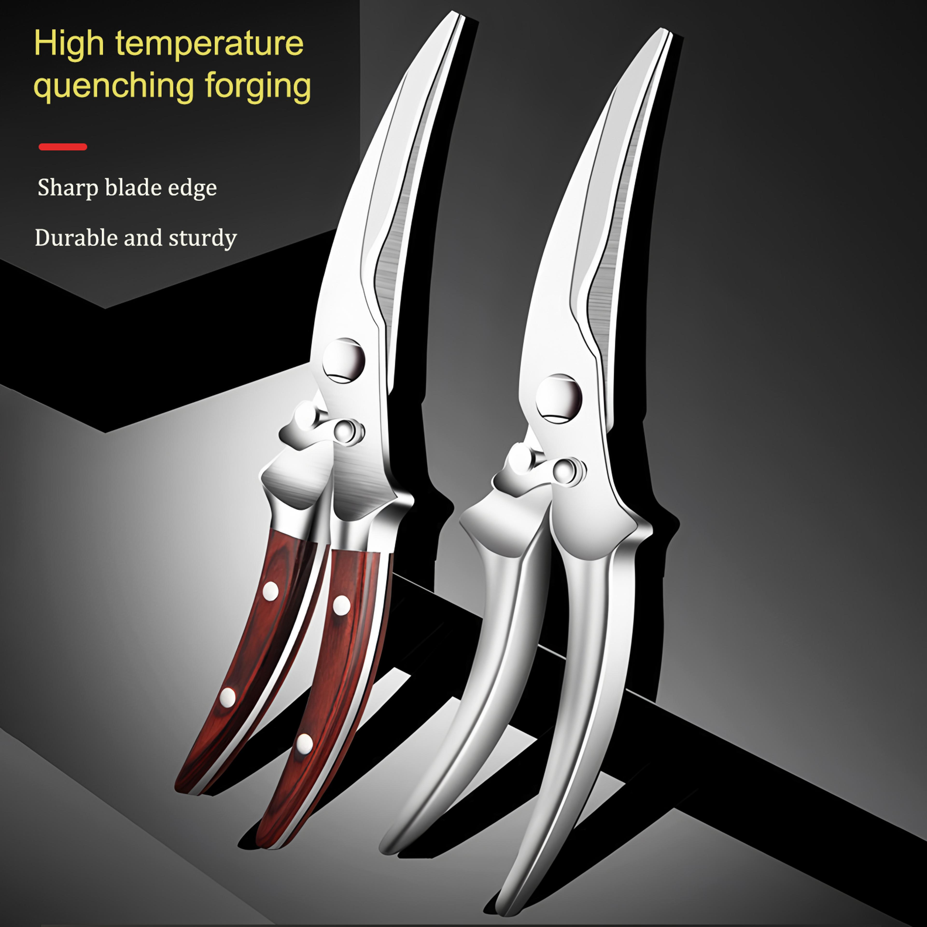 multi purpose poultry shears and kitchen scissors with fish scaler