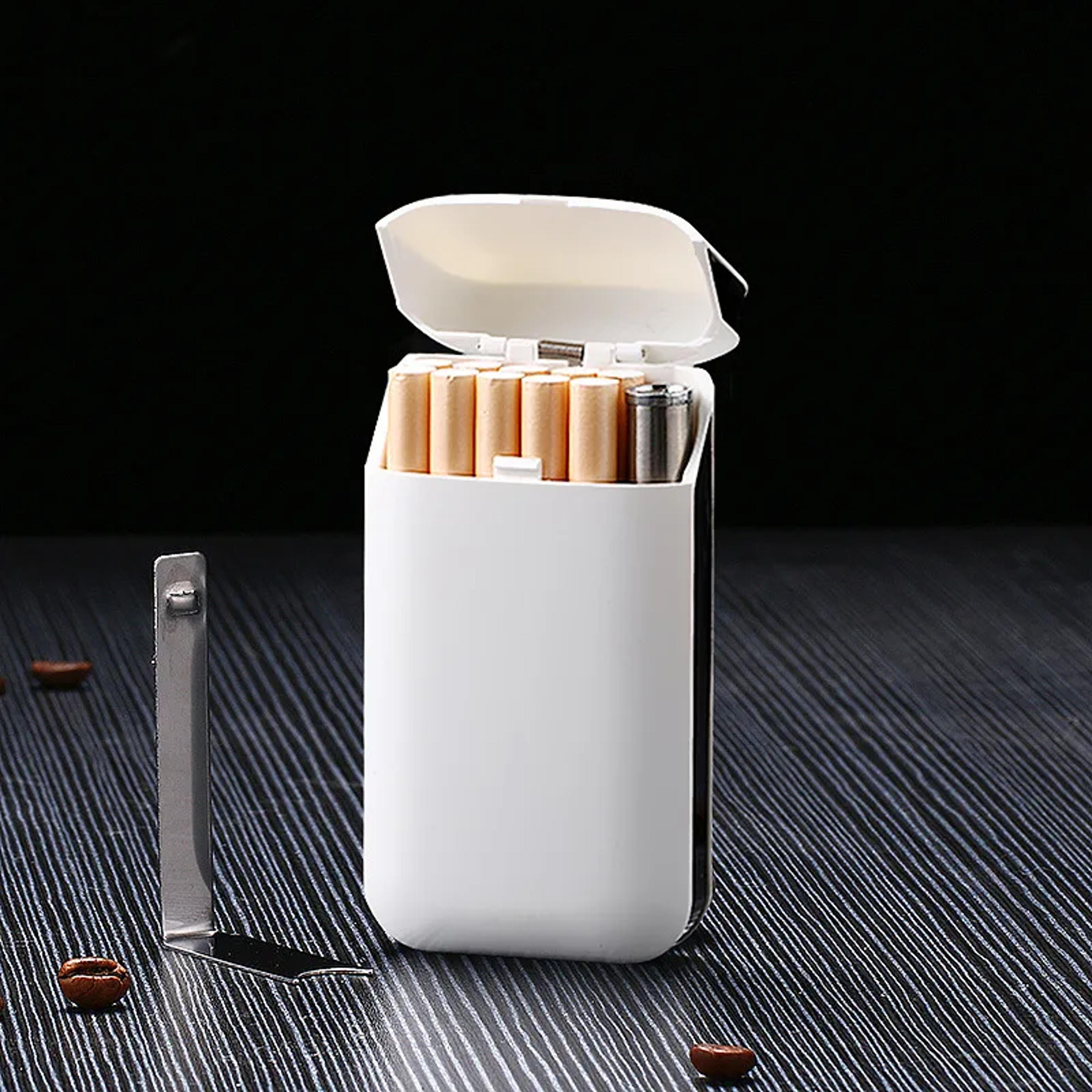 cigarette case with lighter, usb rechargeable windproof flameless holder