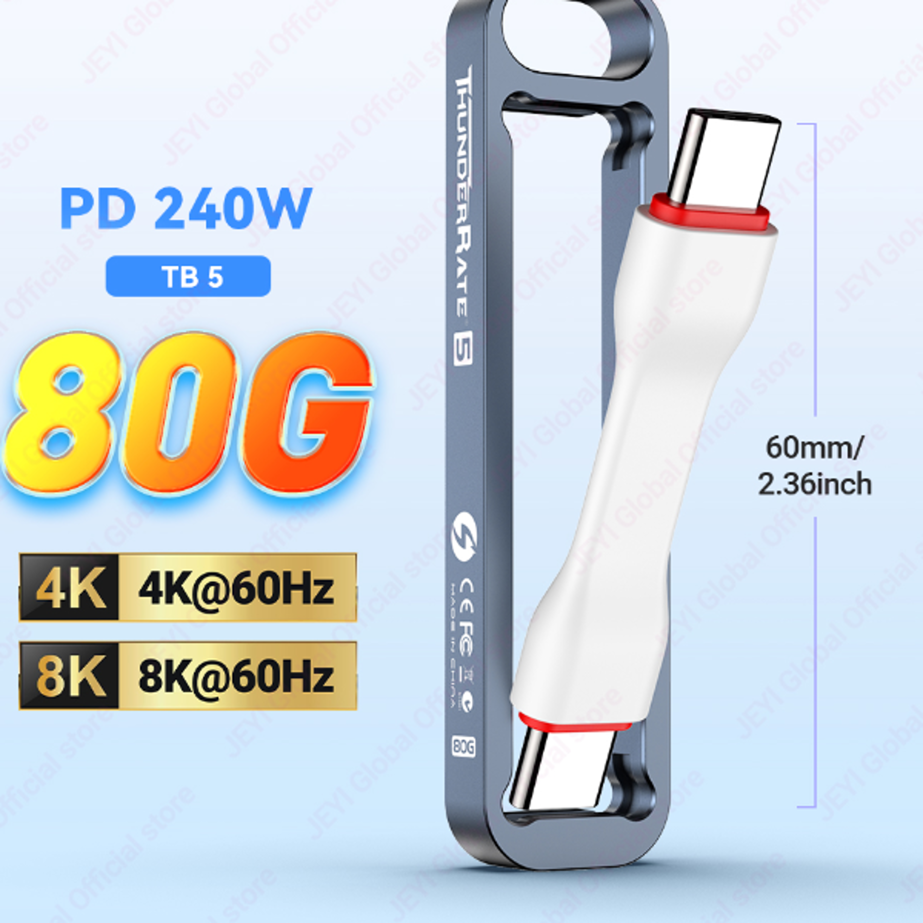 short usb c cable thunderbolt right angle fast charge cable