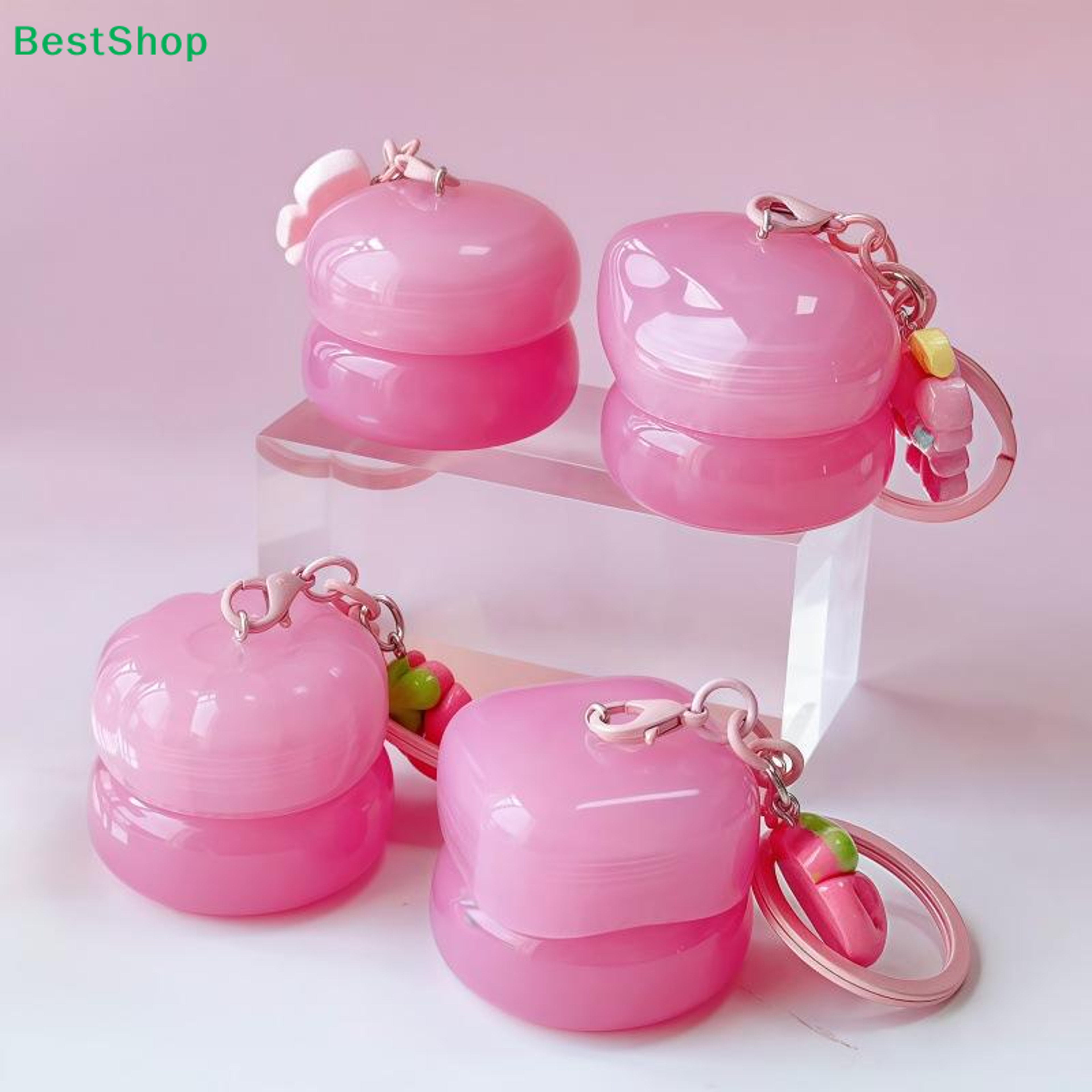 pumpkin lid lip gloss container pink lip mask jar for diy beauty storage