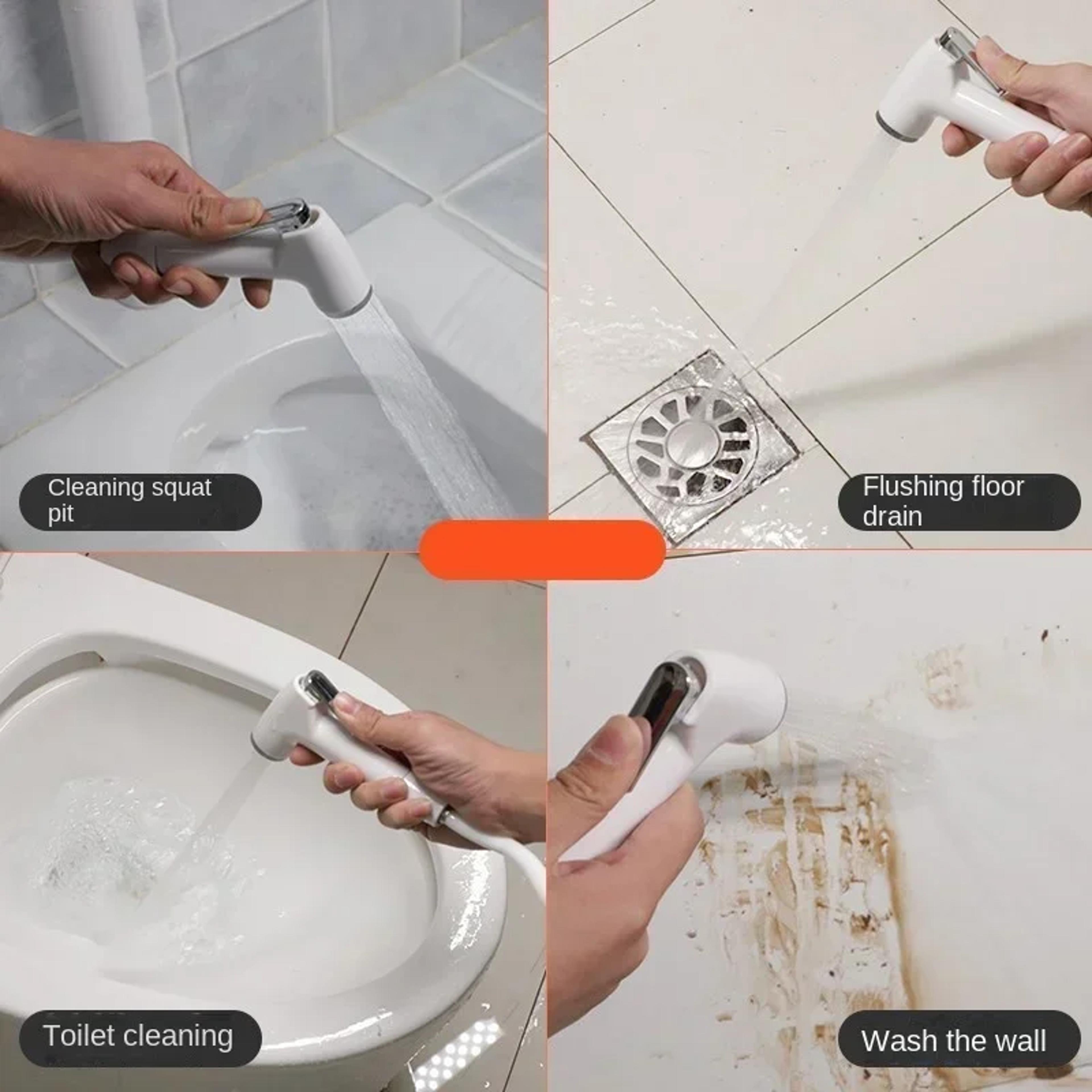 Portable Handheld Bidet Sprayer For Toilet With Retractable Hose 2