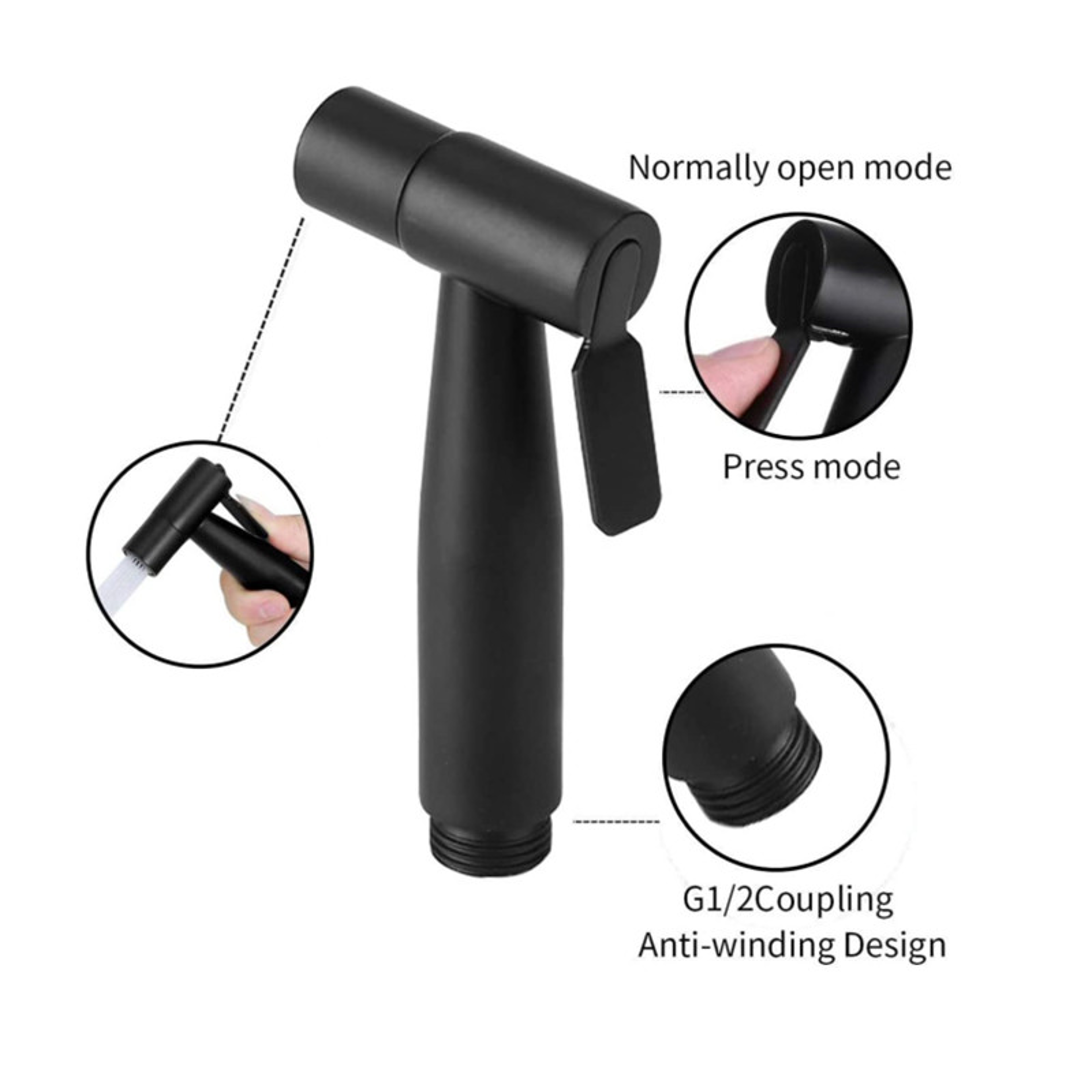 Stainless Steel Handheld Bidet Sprayer For Toilet With Holder 1
