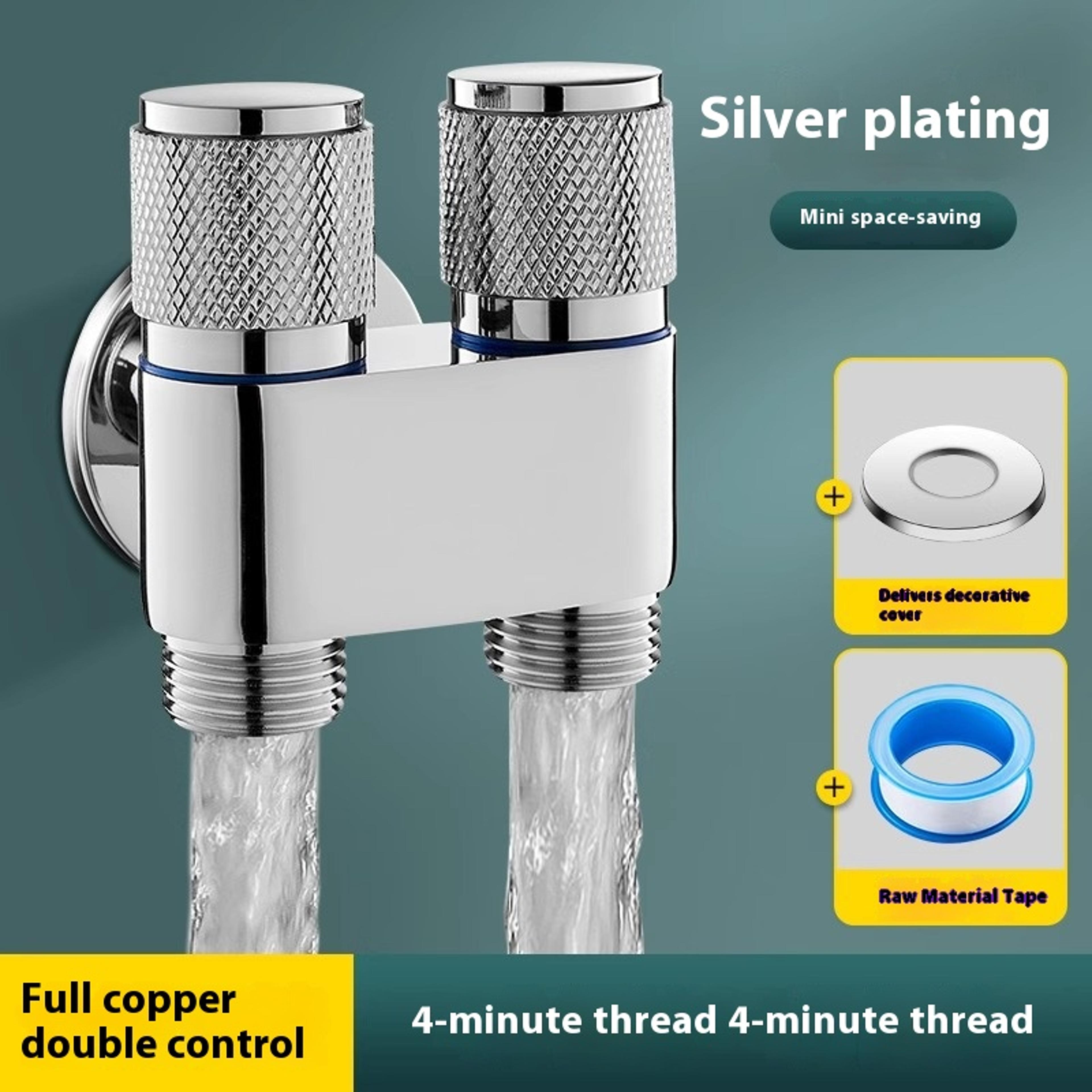 dual control bidet splitter valve for toilet and washing machine