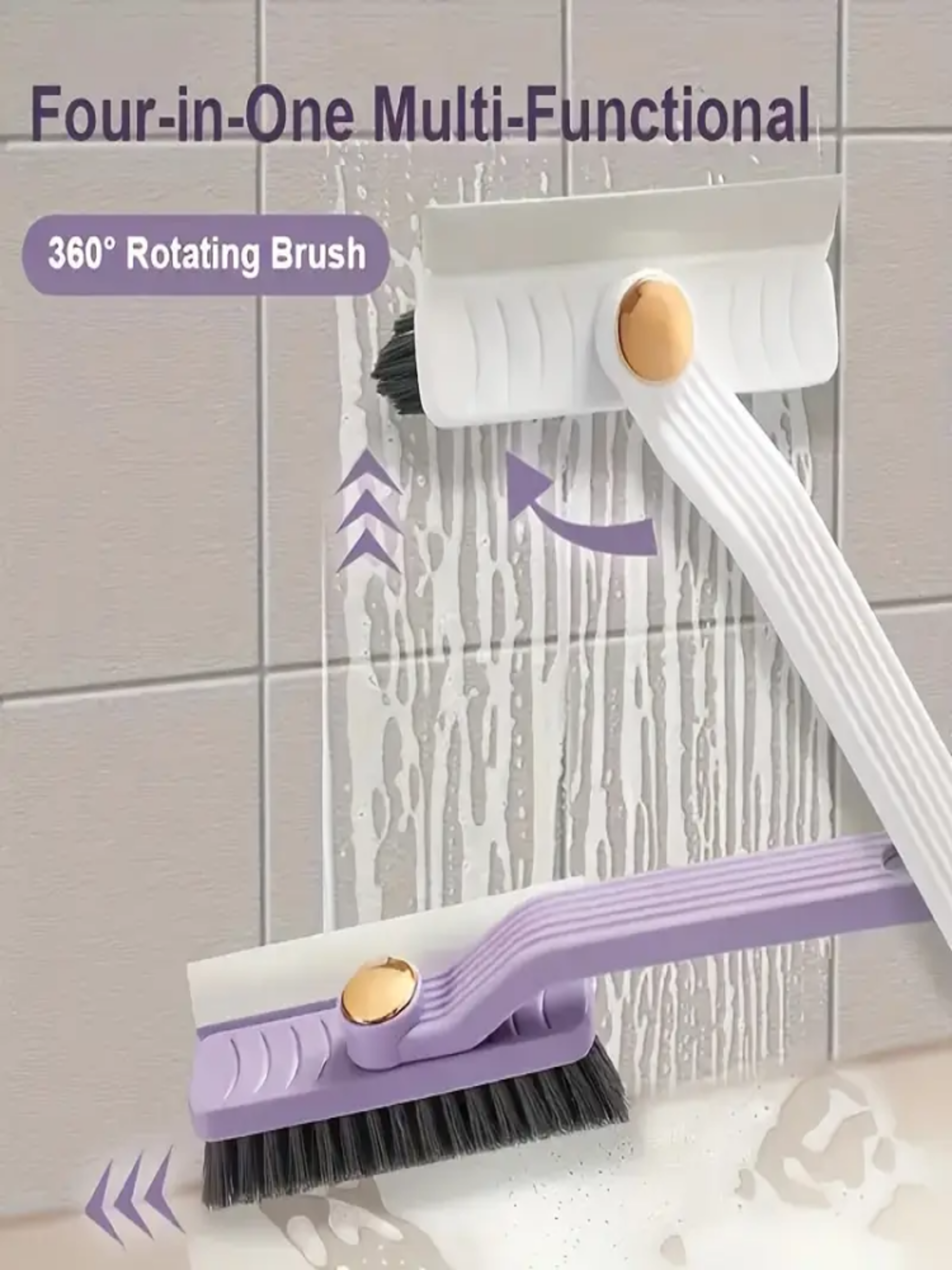 rotating grout cleaning brush for tile and bathroom floors