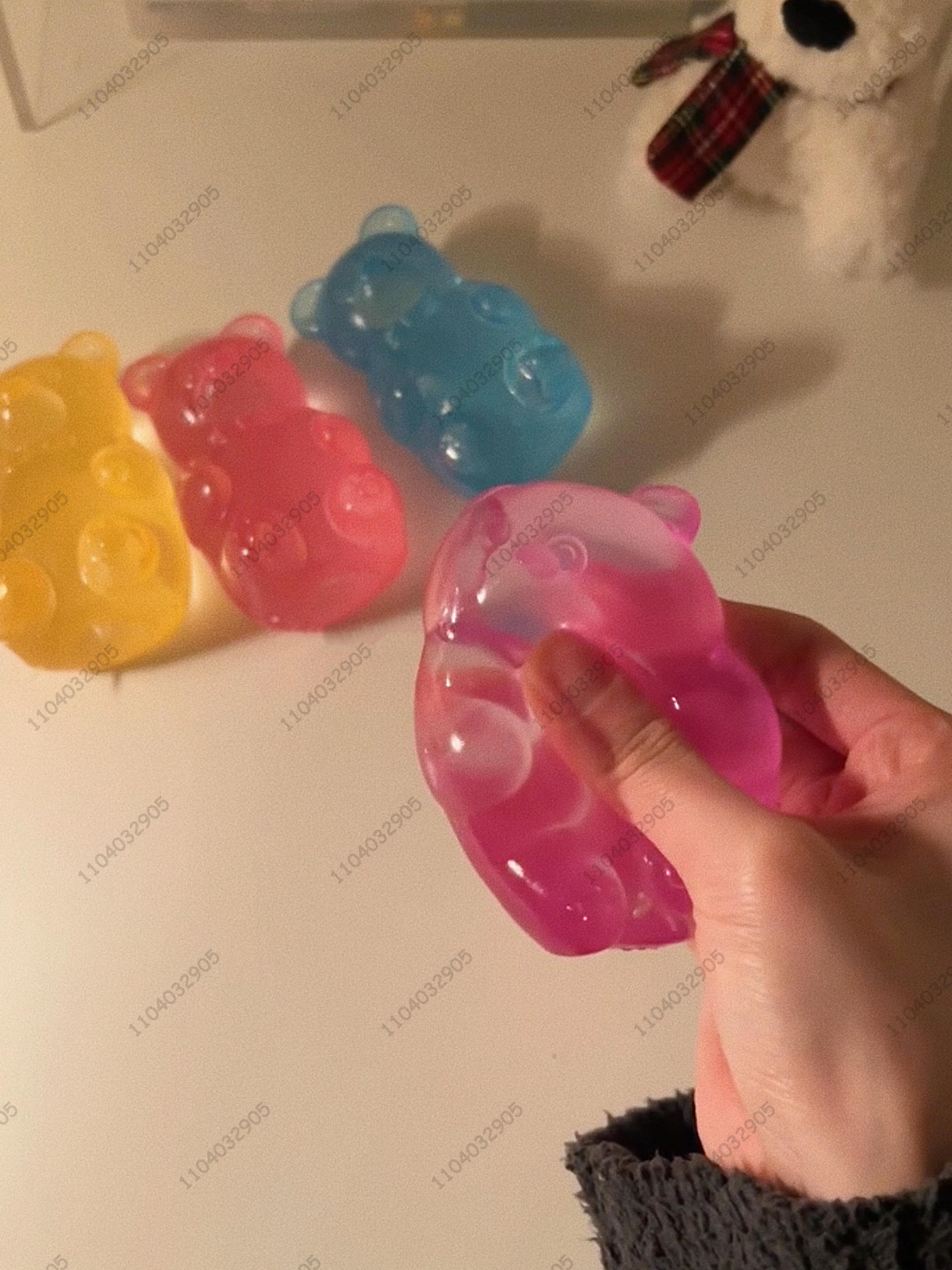 Colorful Gummy Bear Squeeze Fidget Toy For Stress Relief And Sensory Play 5