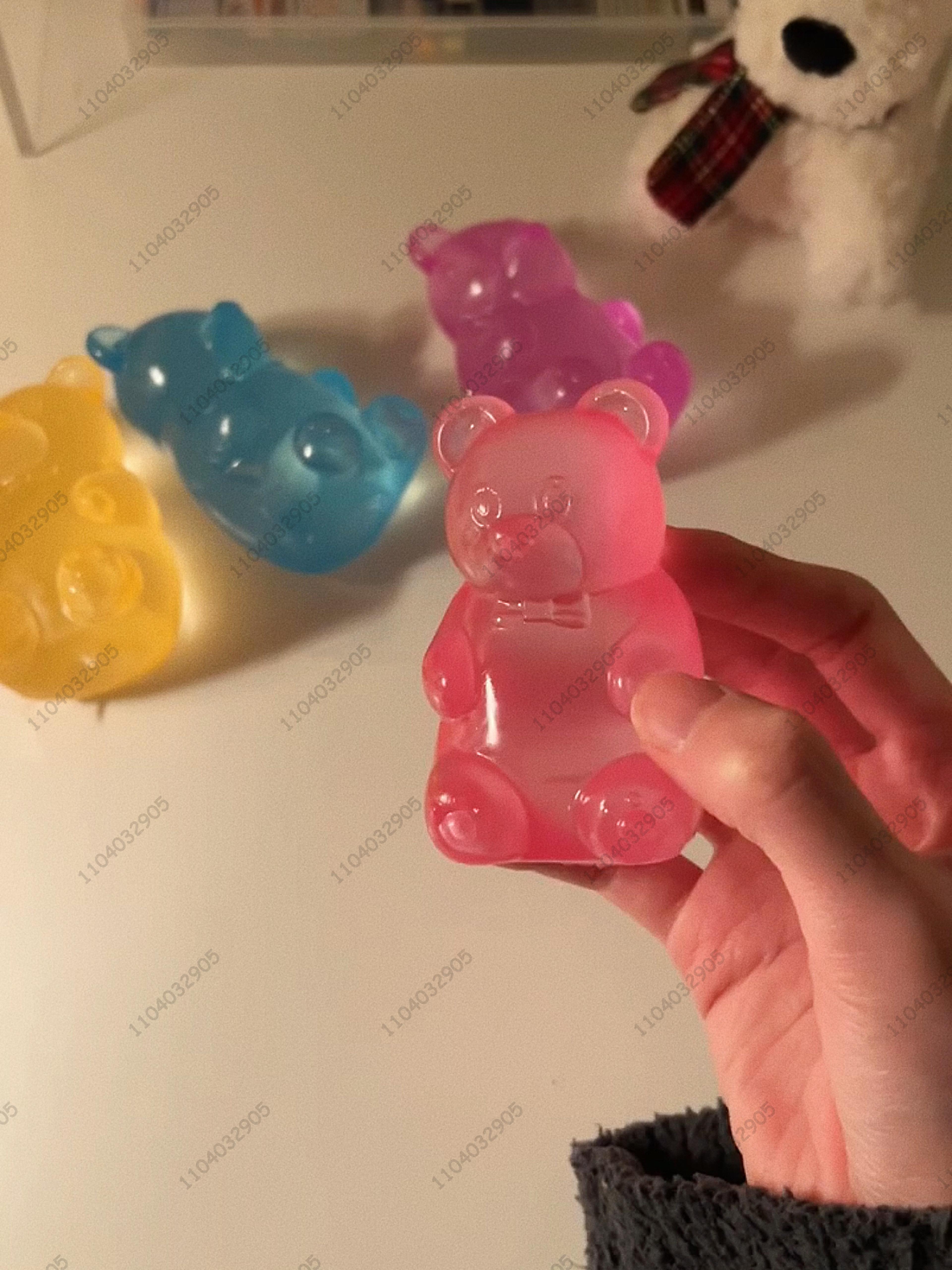 Colorful Gummy Bear Squeeze Fidget Toy For Stress Relief And Sensory Play 6