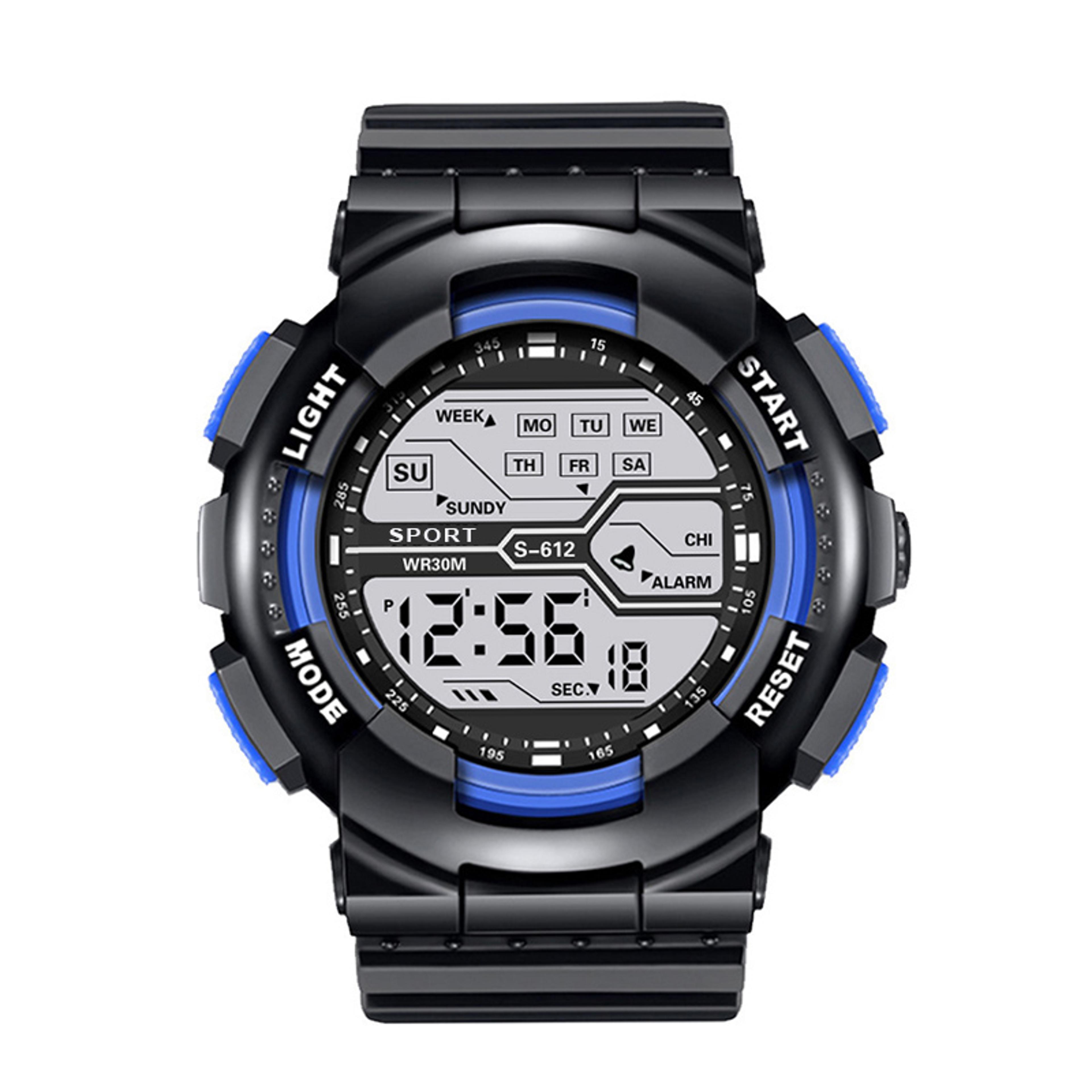 Mens Waterproof LED Digital Sports Watch Large Face Military Style 4