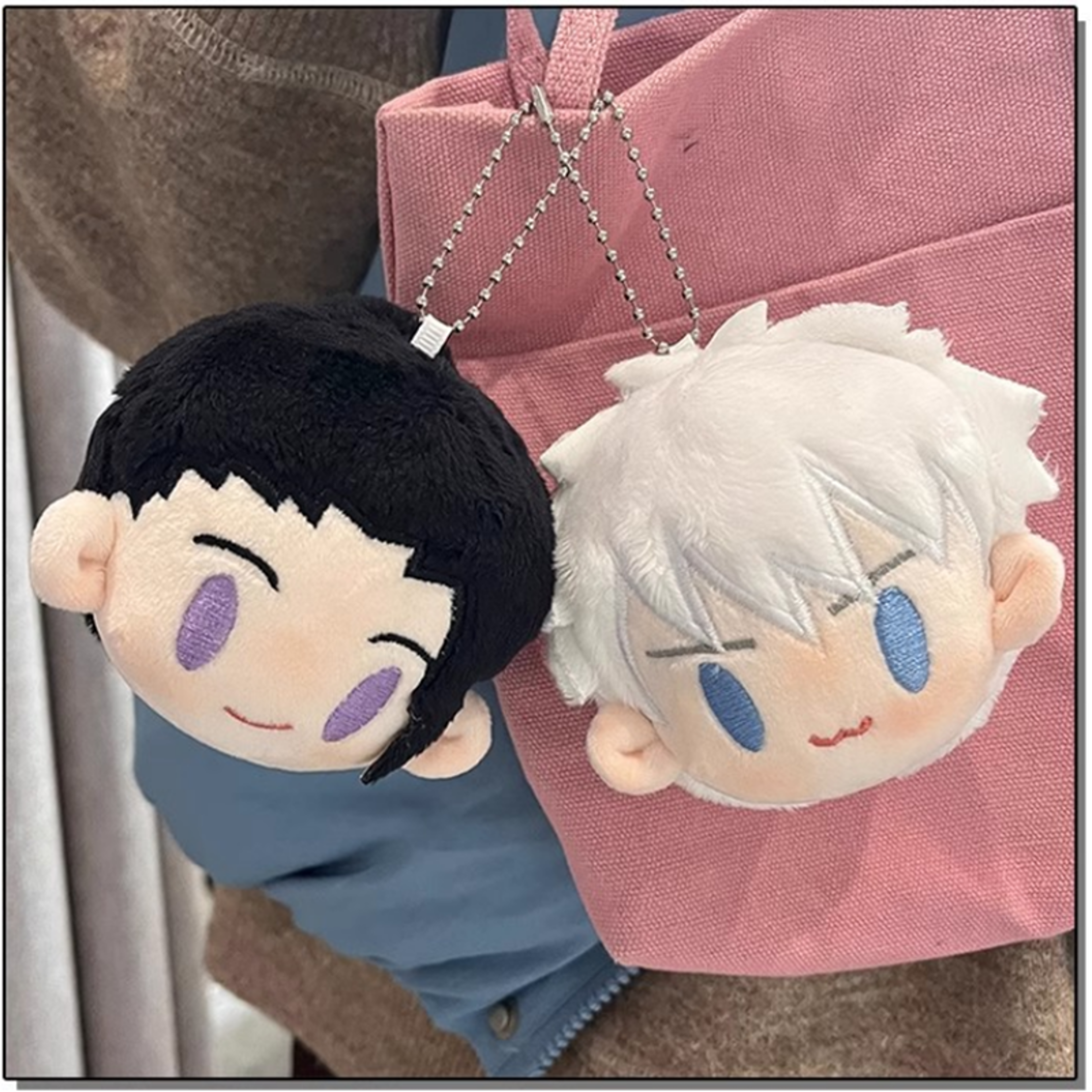 jujutsu kaisen plush keychain gojo satoru geto suguru anime bag charm