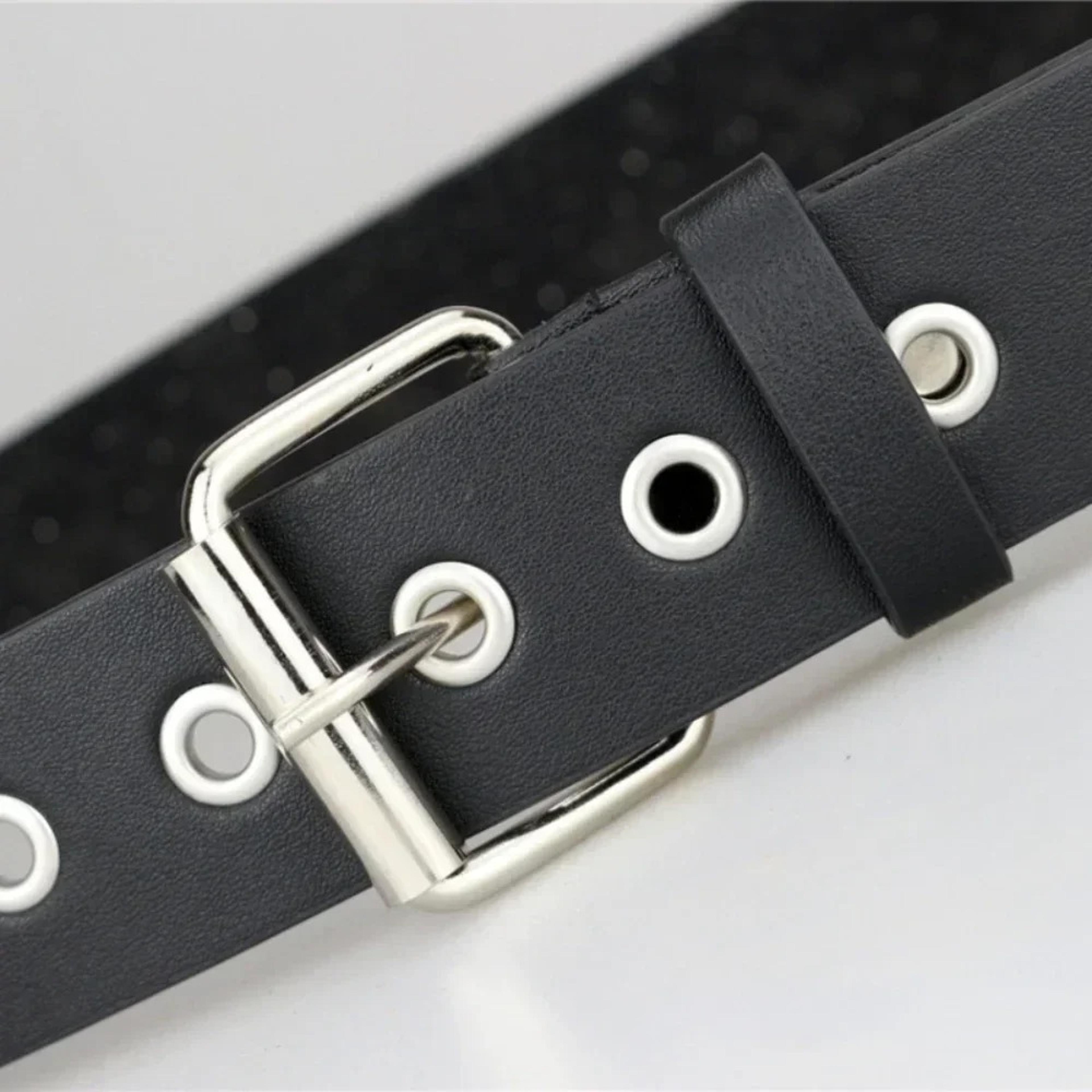 Studded Belt With Metal Pyramid Rivets For Men Women 2