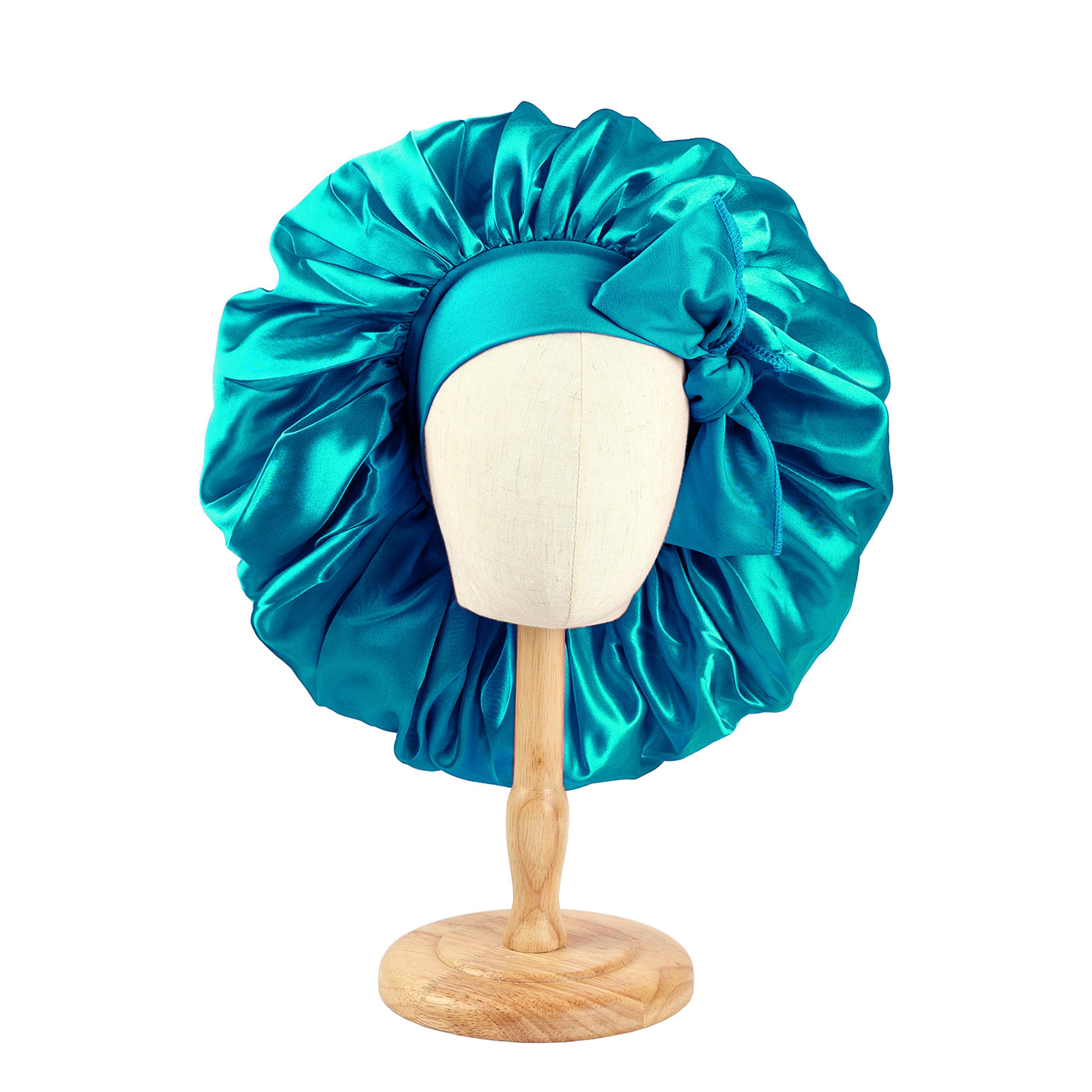 Large Satin Bonnet For Sleeping With Adjustable Tie Band 5