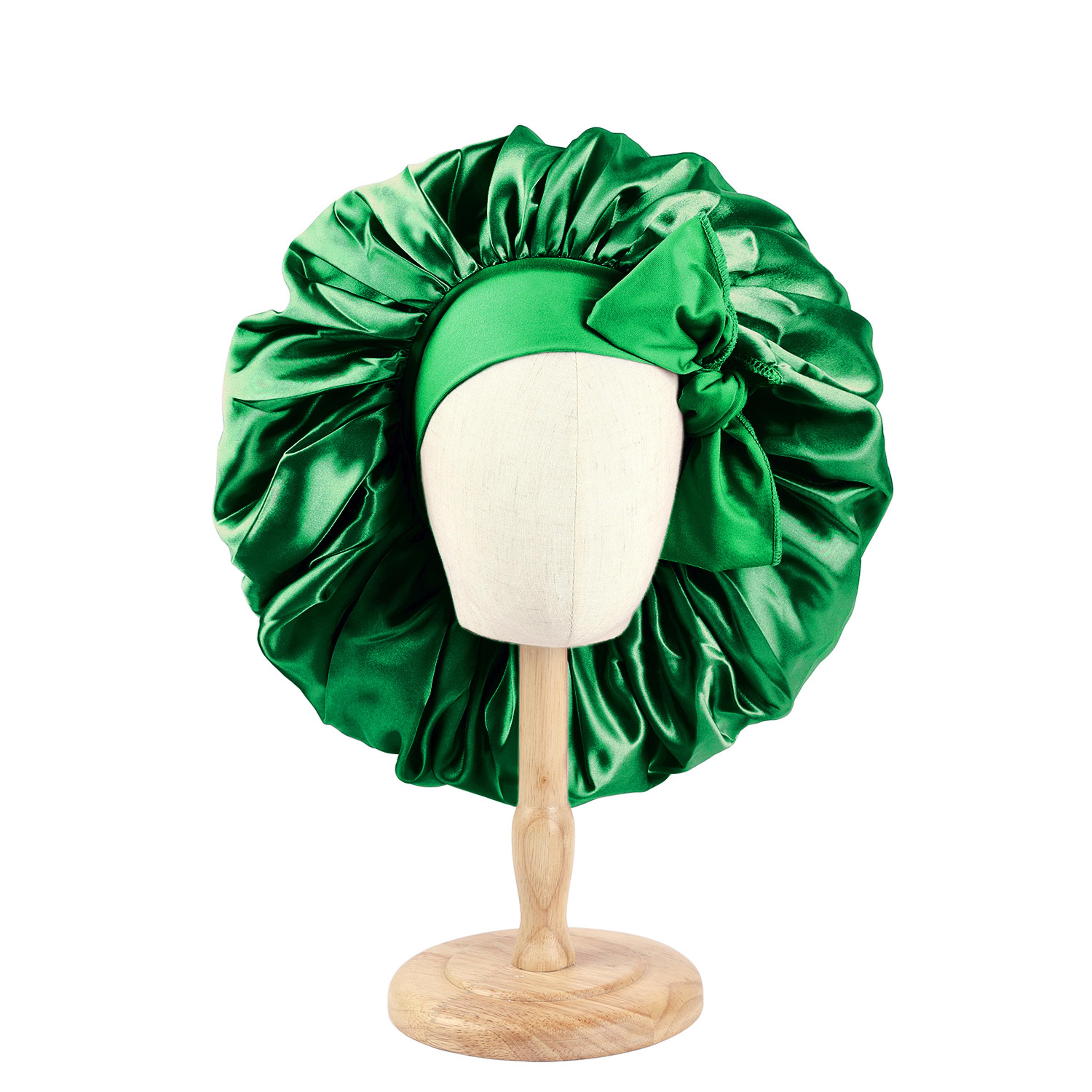 Large Satin Bonnet For Sleeping With Adjustable Tie Band 7
