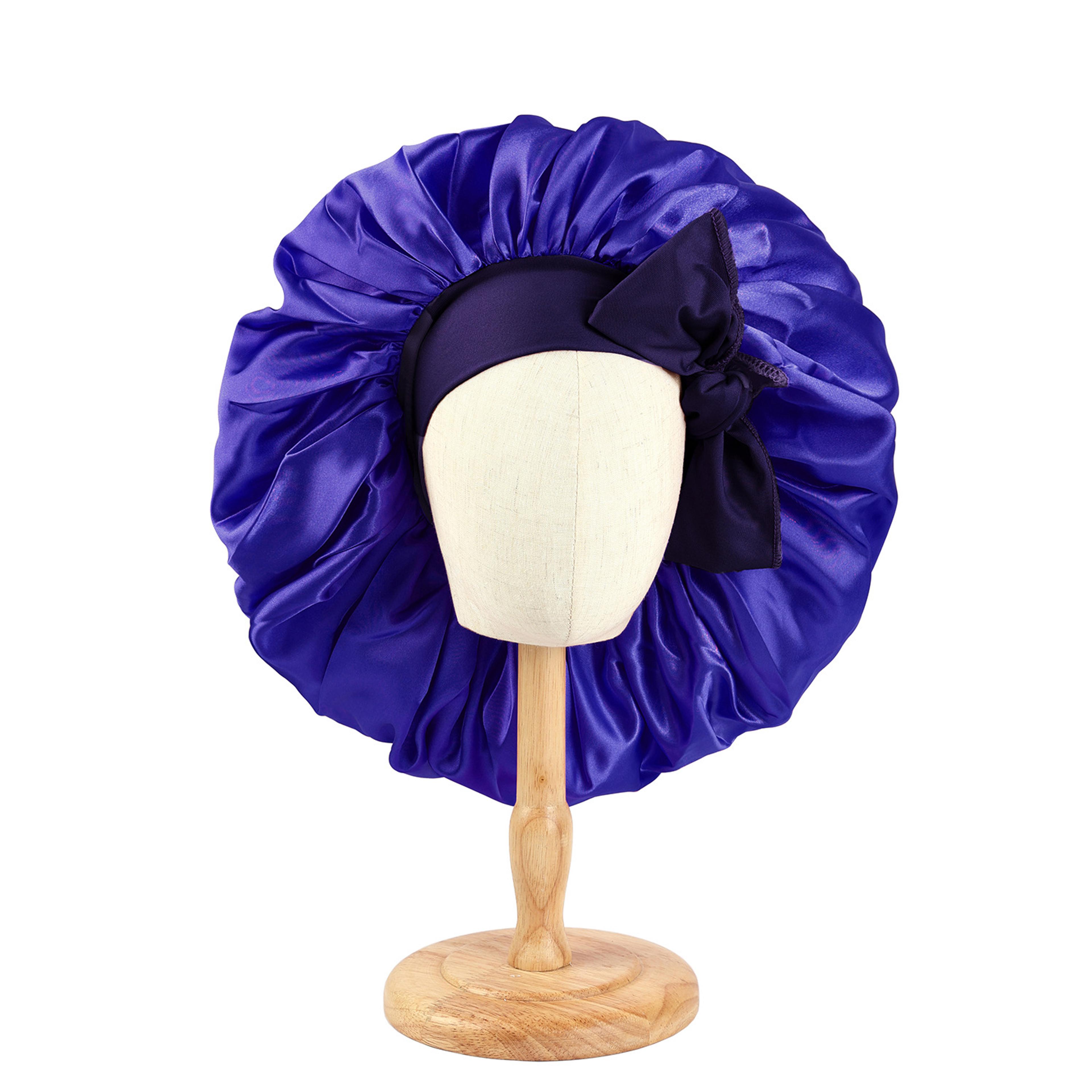 Large Satin Bonnet For Sleeping With Adjustable Tie Band 10