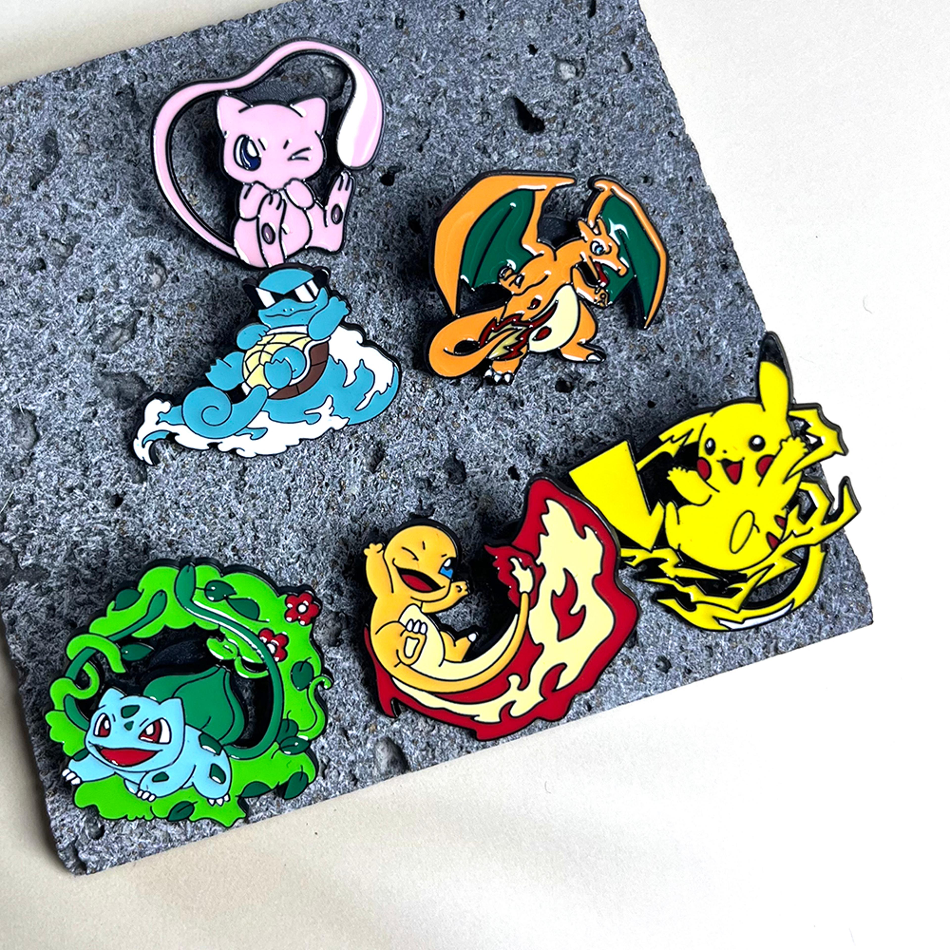 kawaii anime enamel pins set for backpacks and clothing