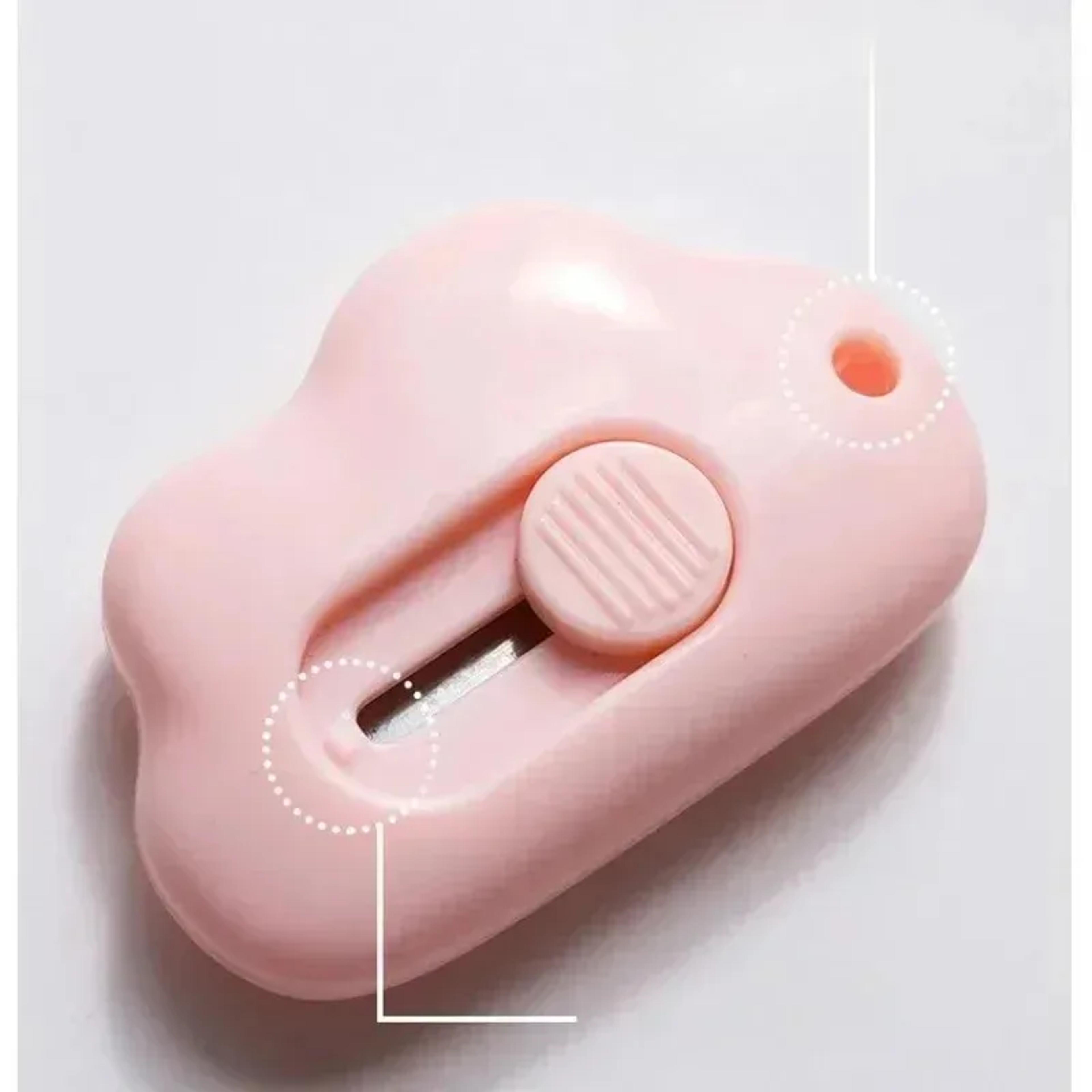 cute rabbit cloud mini paper cutter portable retractable craft knife