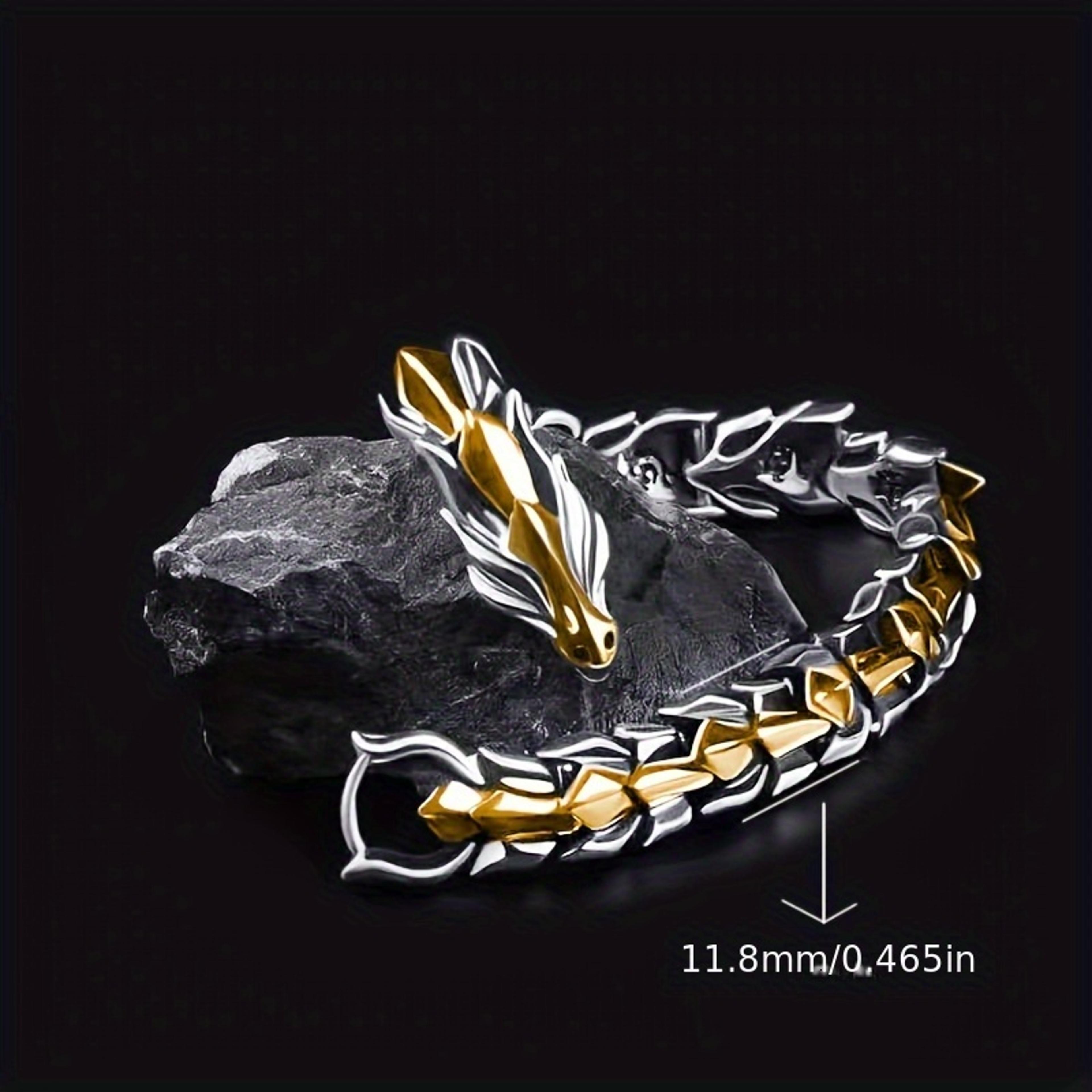 Viking Dragon Bracelet For Men Vintage Punk Hip Hop Bangle 6