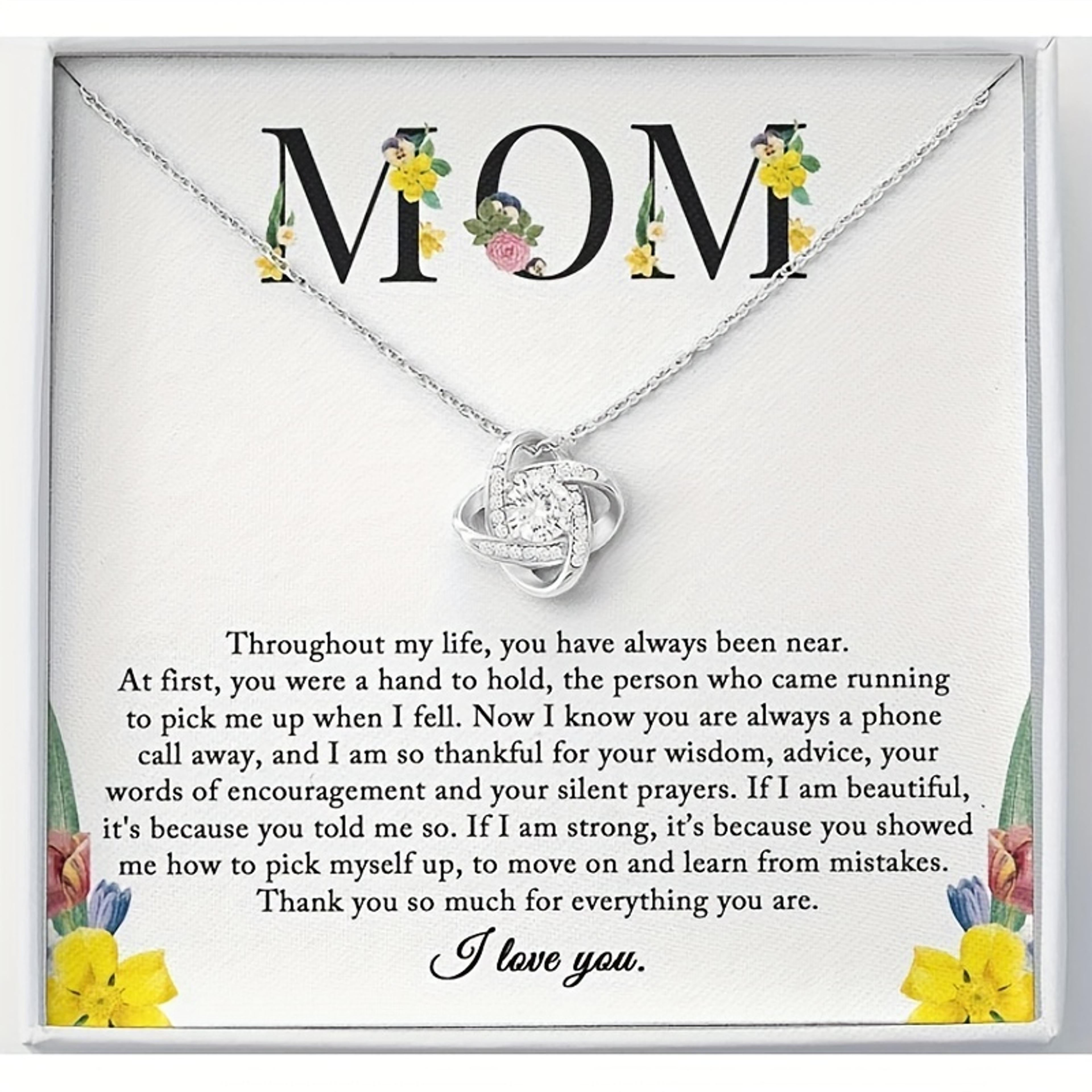 mom necklace from daughter sentimental gift for mom, mother daughter jewelry for birthday & mothers day