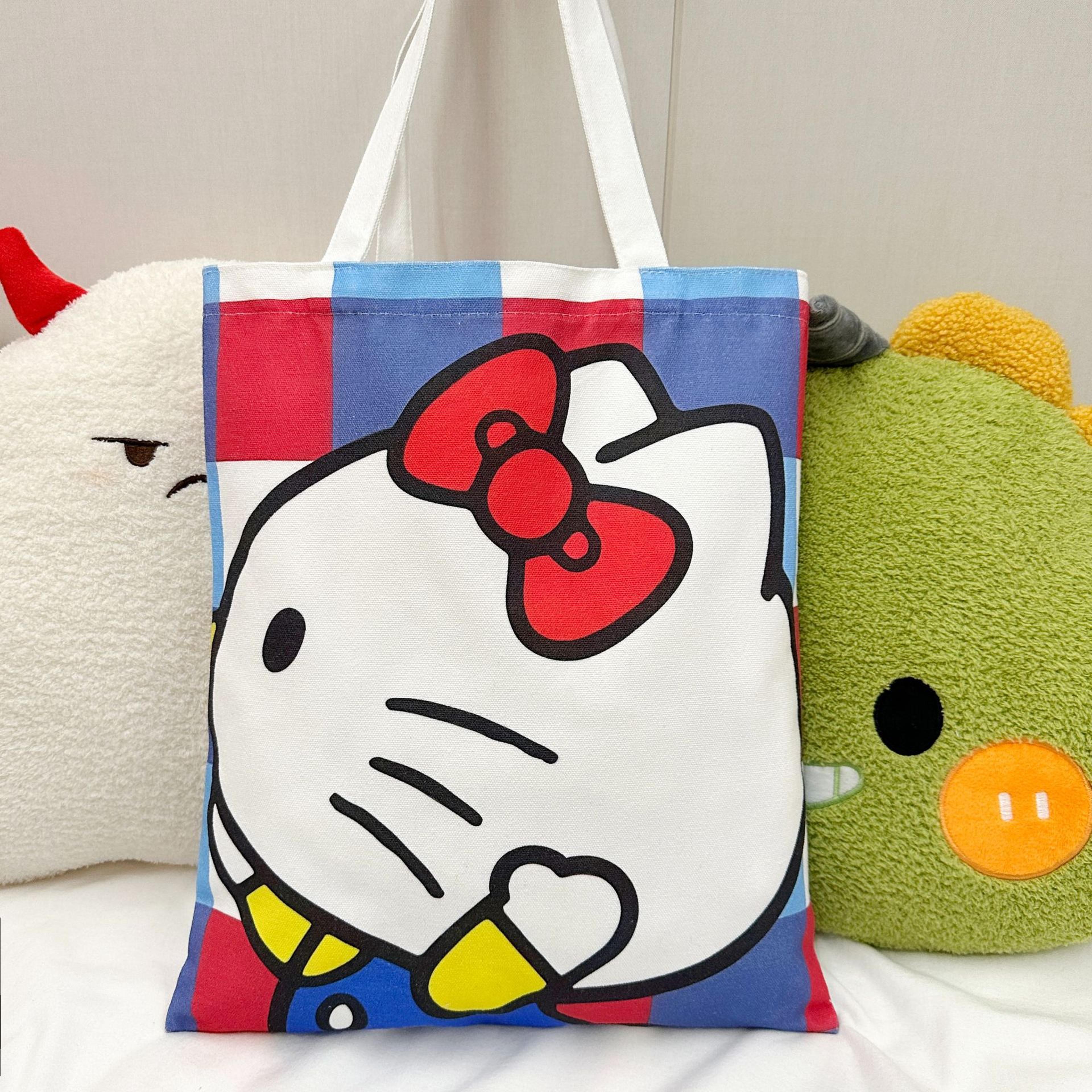 Hello Kitty Tote Bag Large Capacity Canvas Shoulder Bag For Girls 4