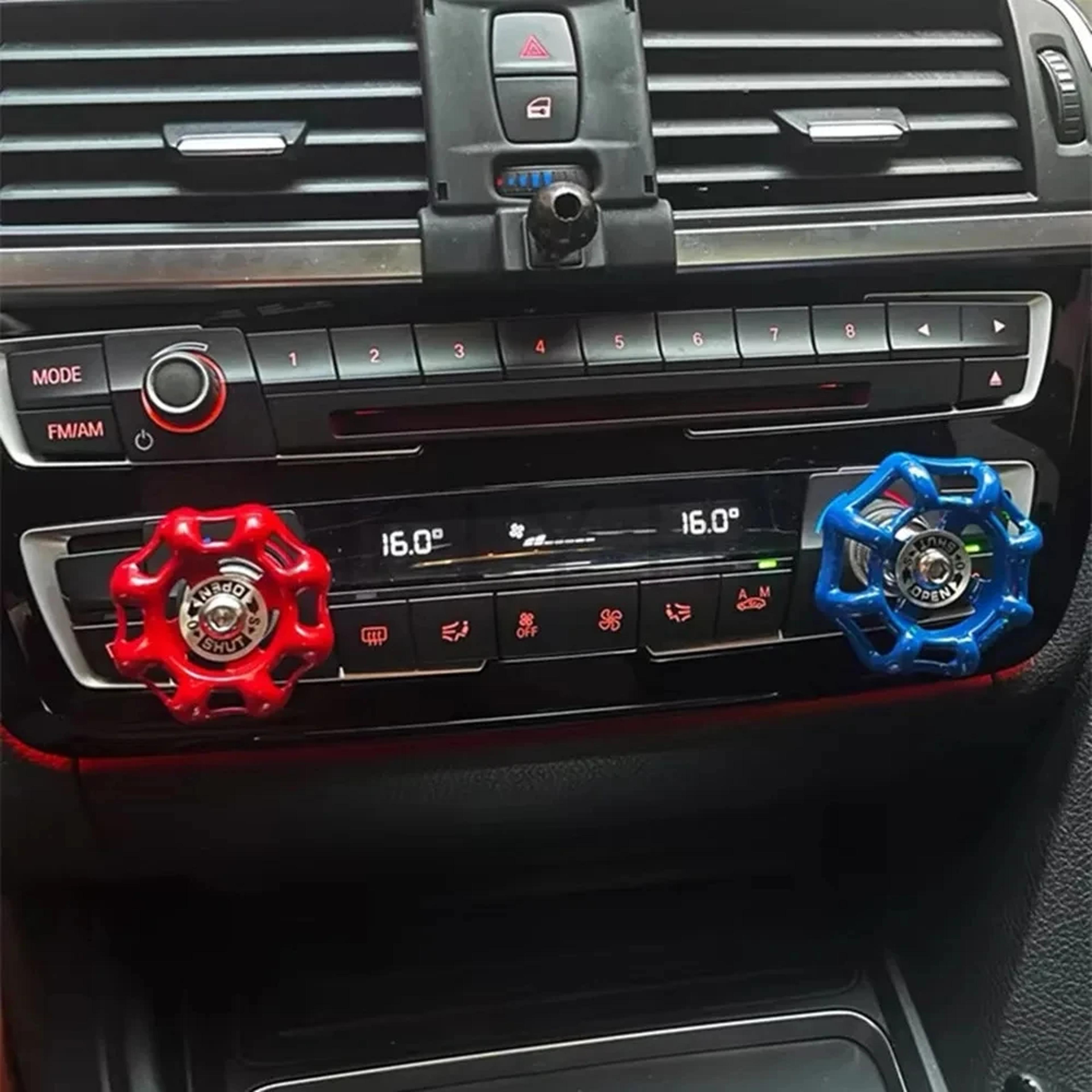 stylish car interior one click start button & valve knob cover sticker