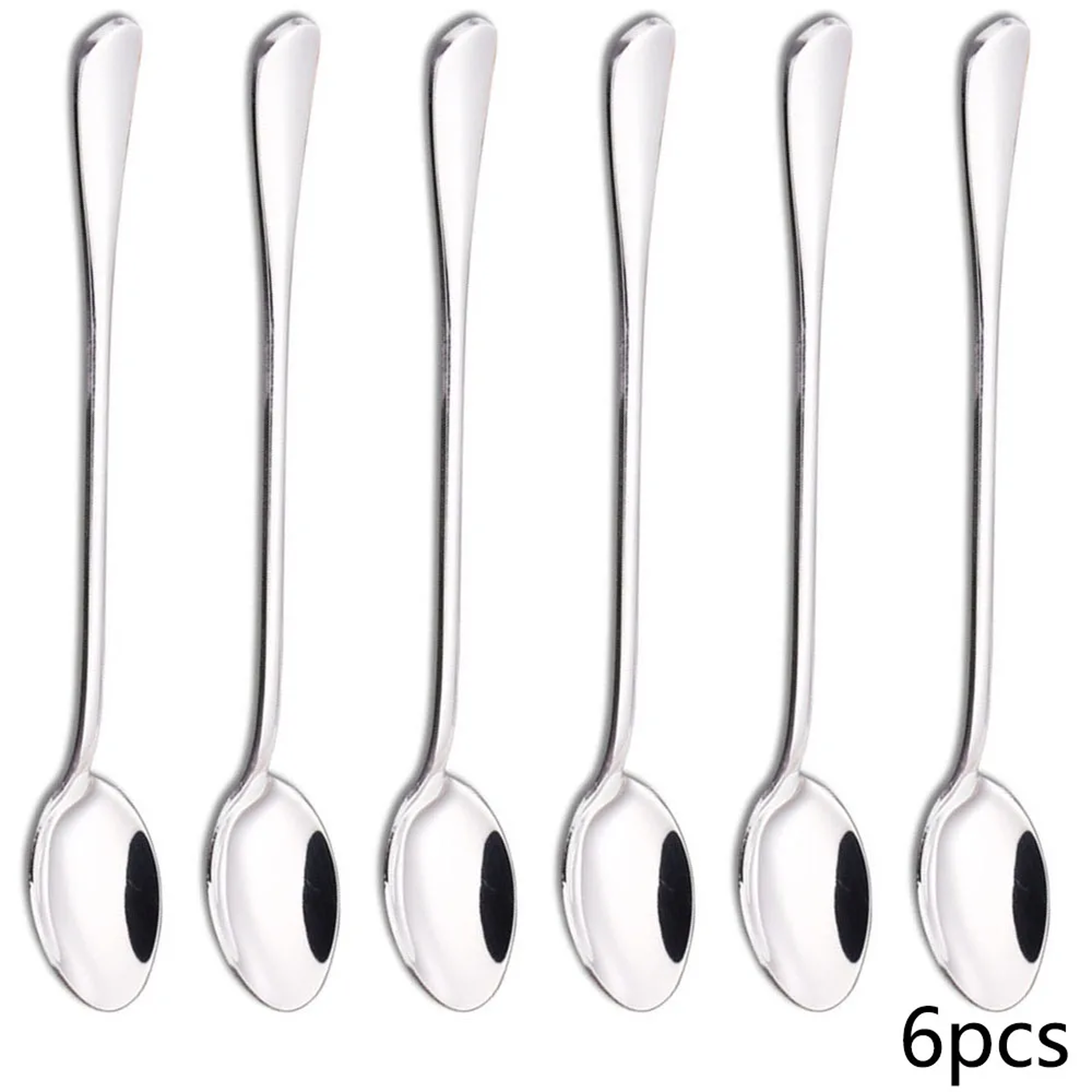 premium long handled stainless steel coffee & ice spoons