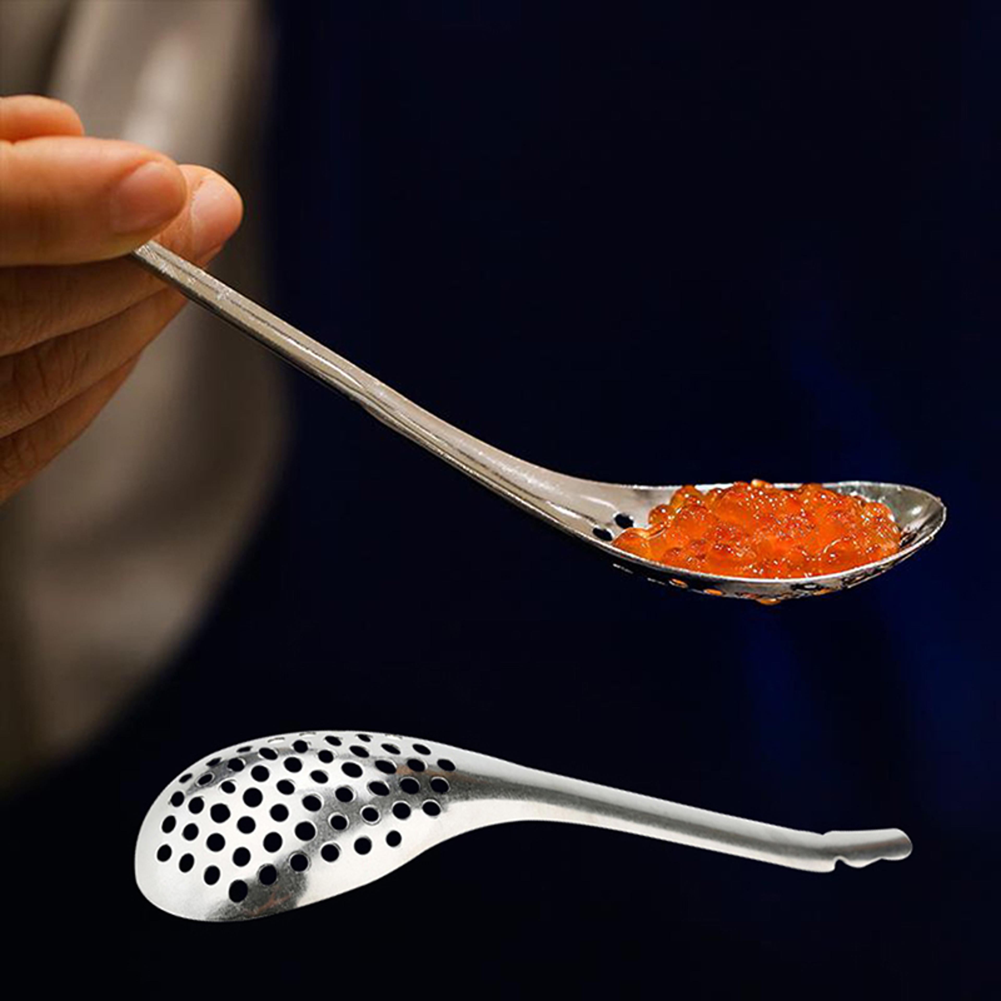 caviar spoon & egg yolk separator long handle kitchen gadget