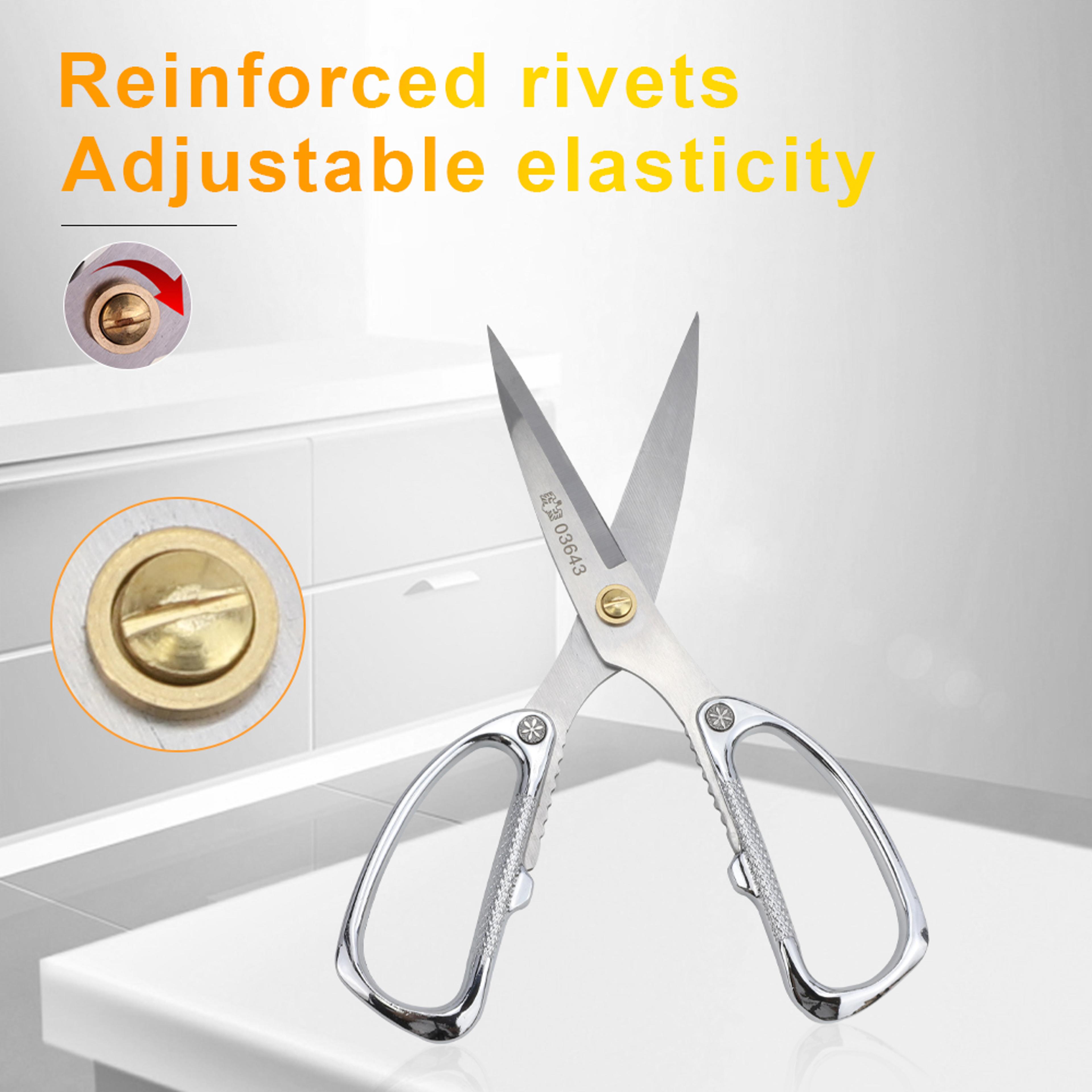 heavy duty multifunction kitchen & tailor scissors professional zinc alloy fabric & food cutting shears