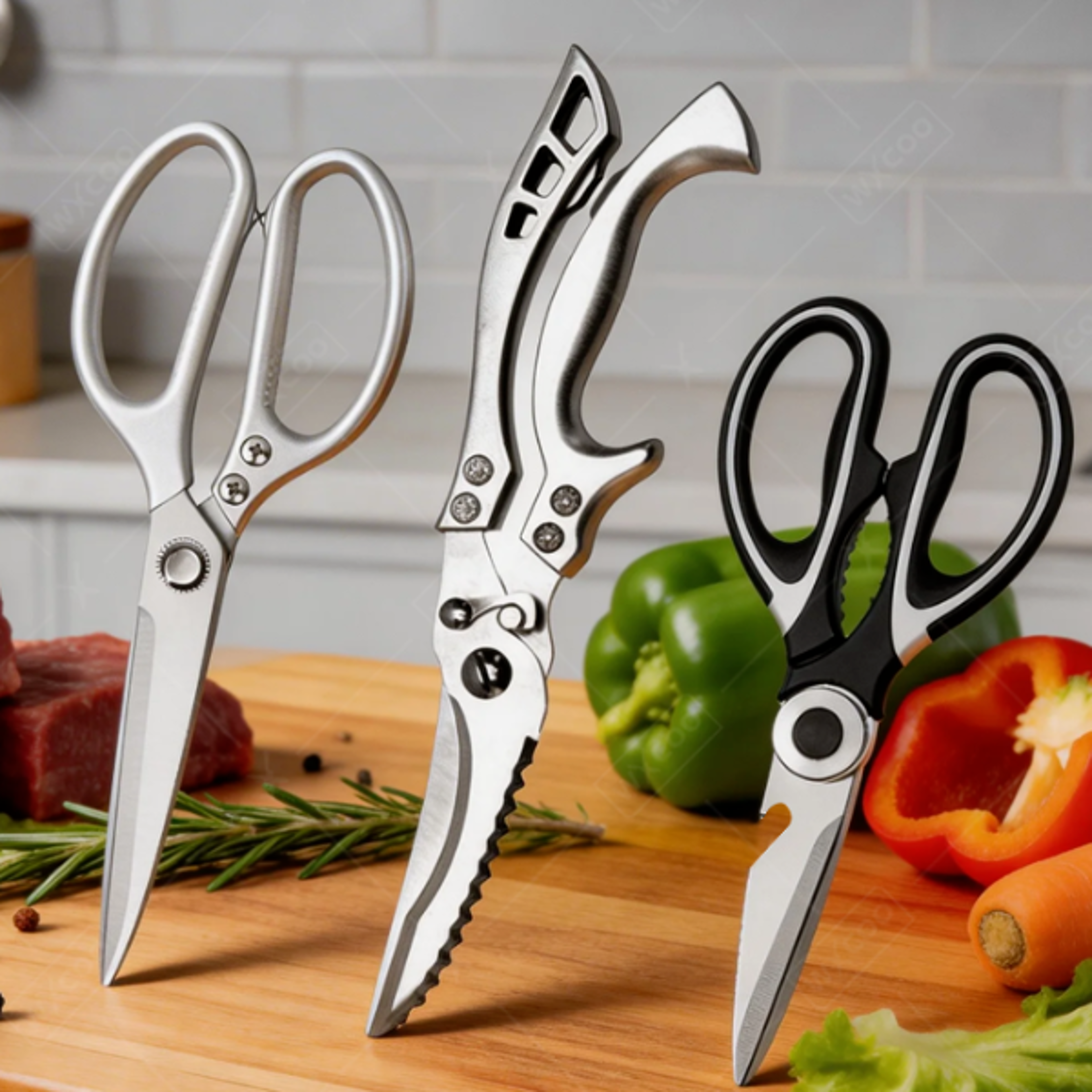 stainless steel kitchen & chicken bone shears heavy duty food cutting scissors