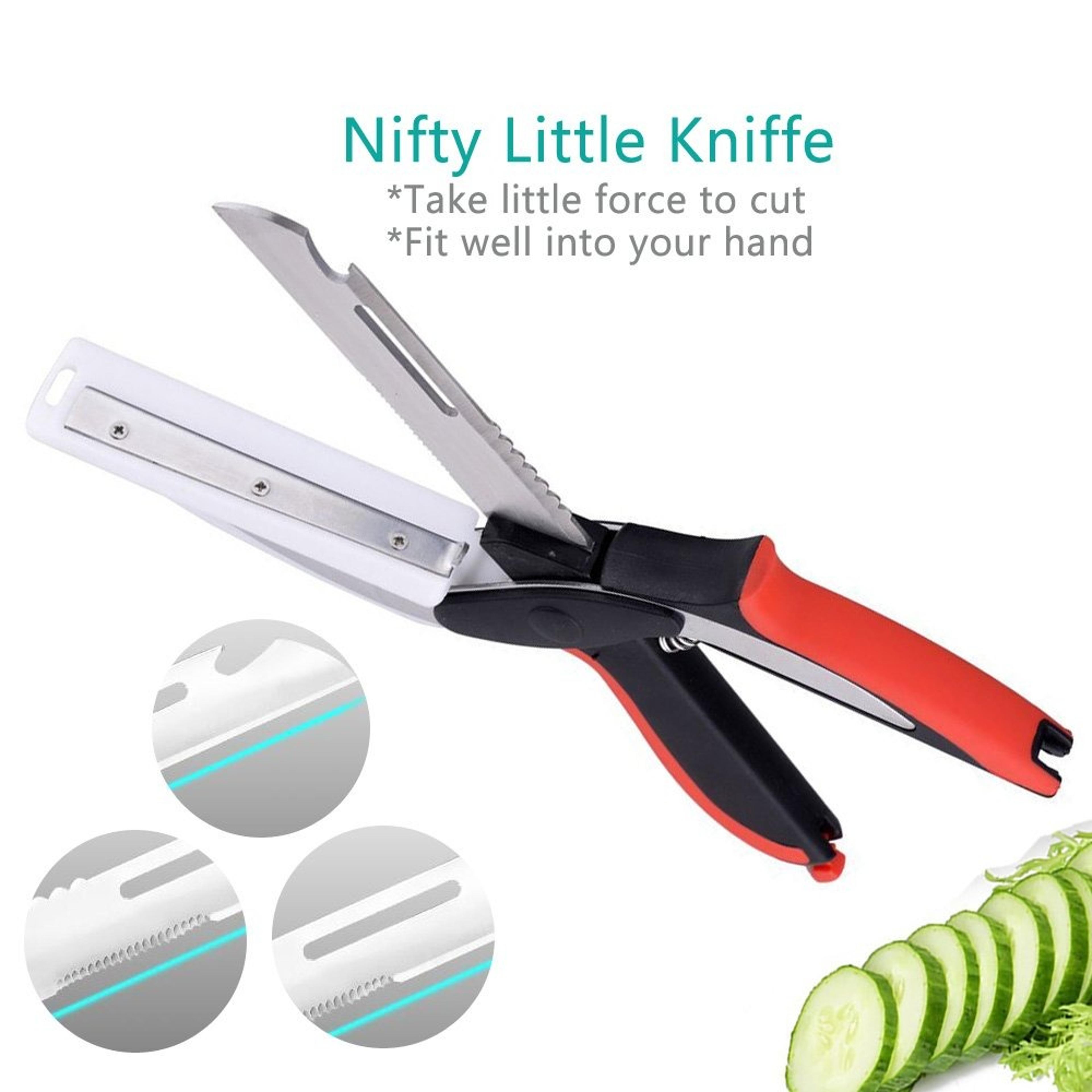 Vegetable Scissors With Cutting Board For Fast Food Prep 1