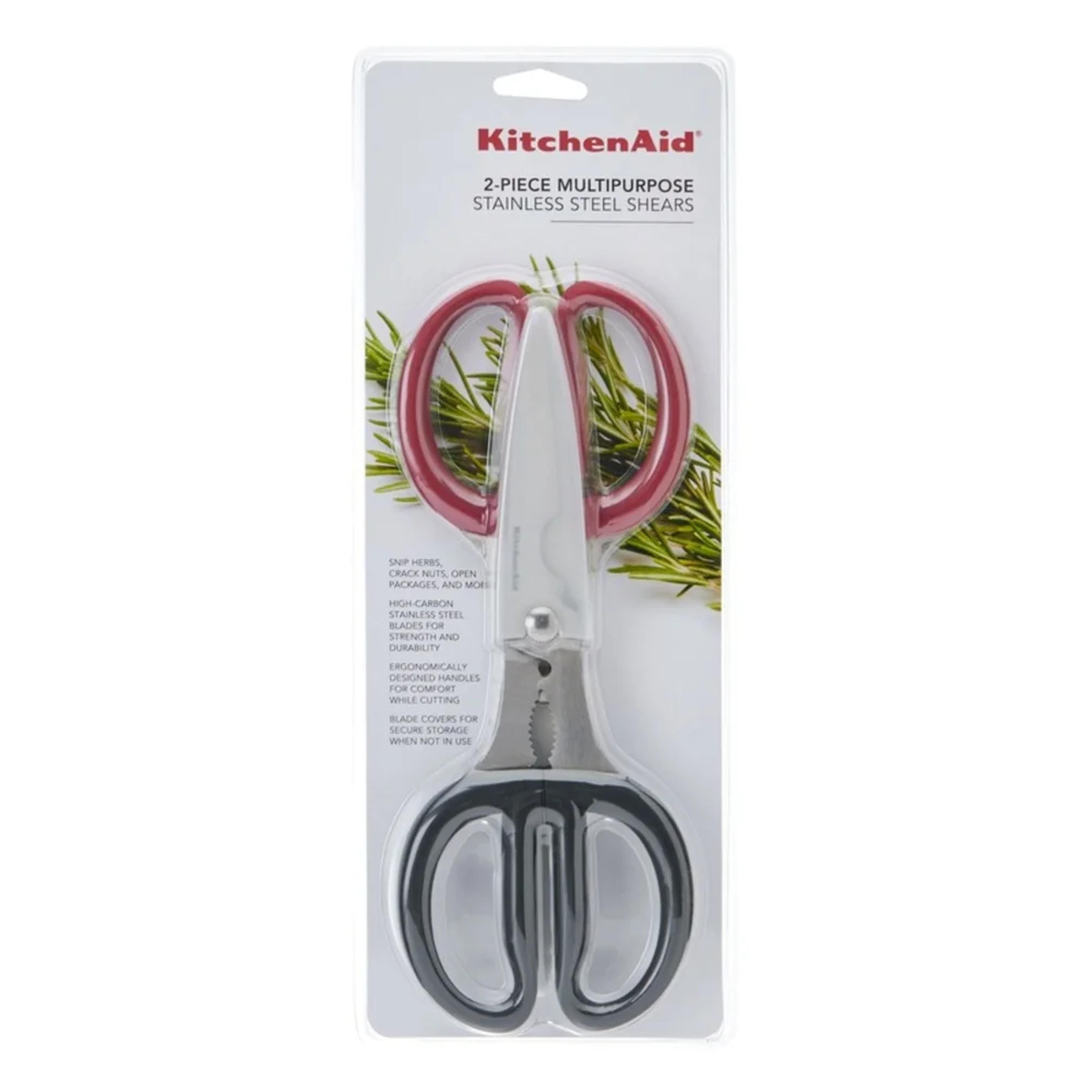 premium multipurpose kitchen shears kitchen scissors set with nutcracker, bottle opener & herb stripping tool