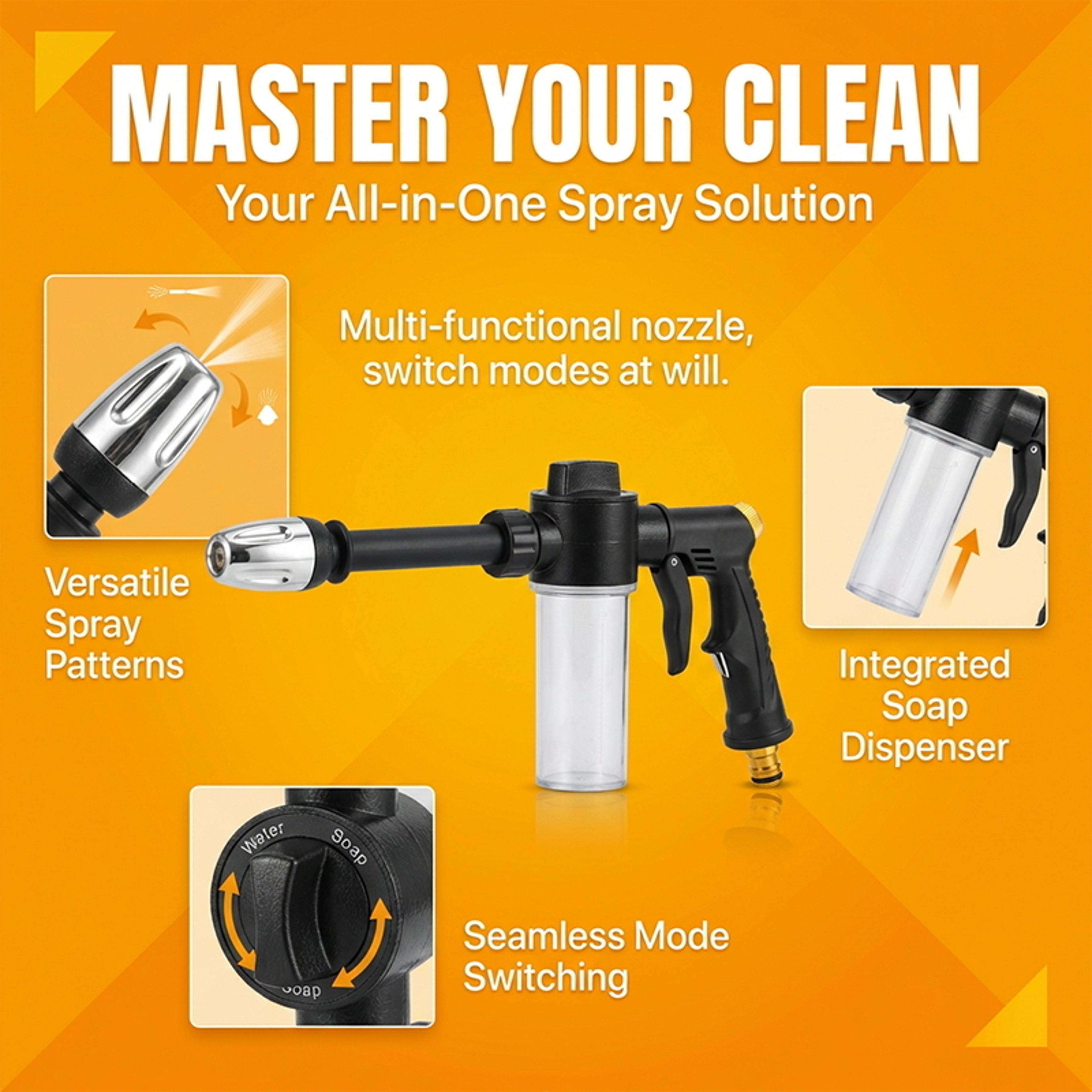 FoamJet High Pressure Car Wash Spray Gun  Foam Cannon For Cars Motorcycles  Garden Cleaning 1