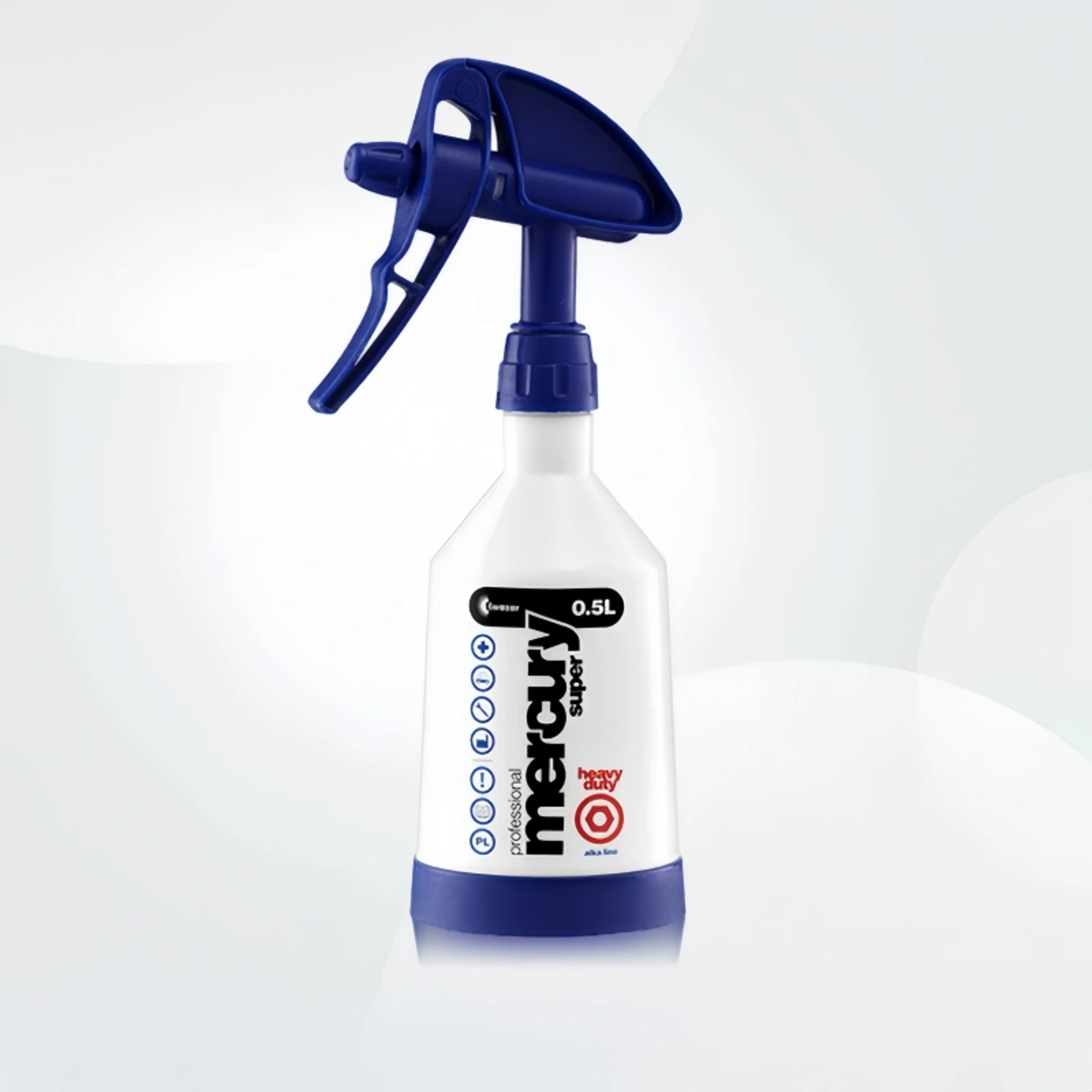 kwazar mercury super hd double action alkali resistant spray bottle for car detailing & cleaning