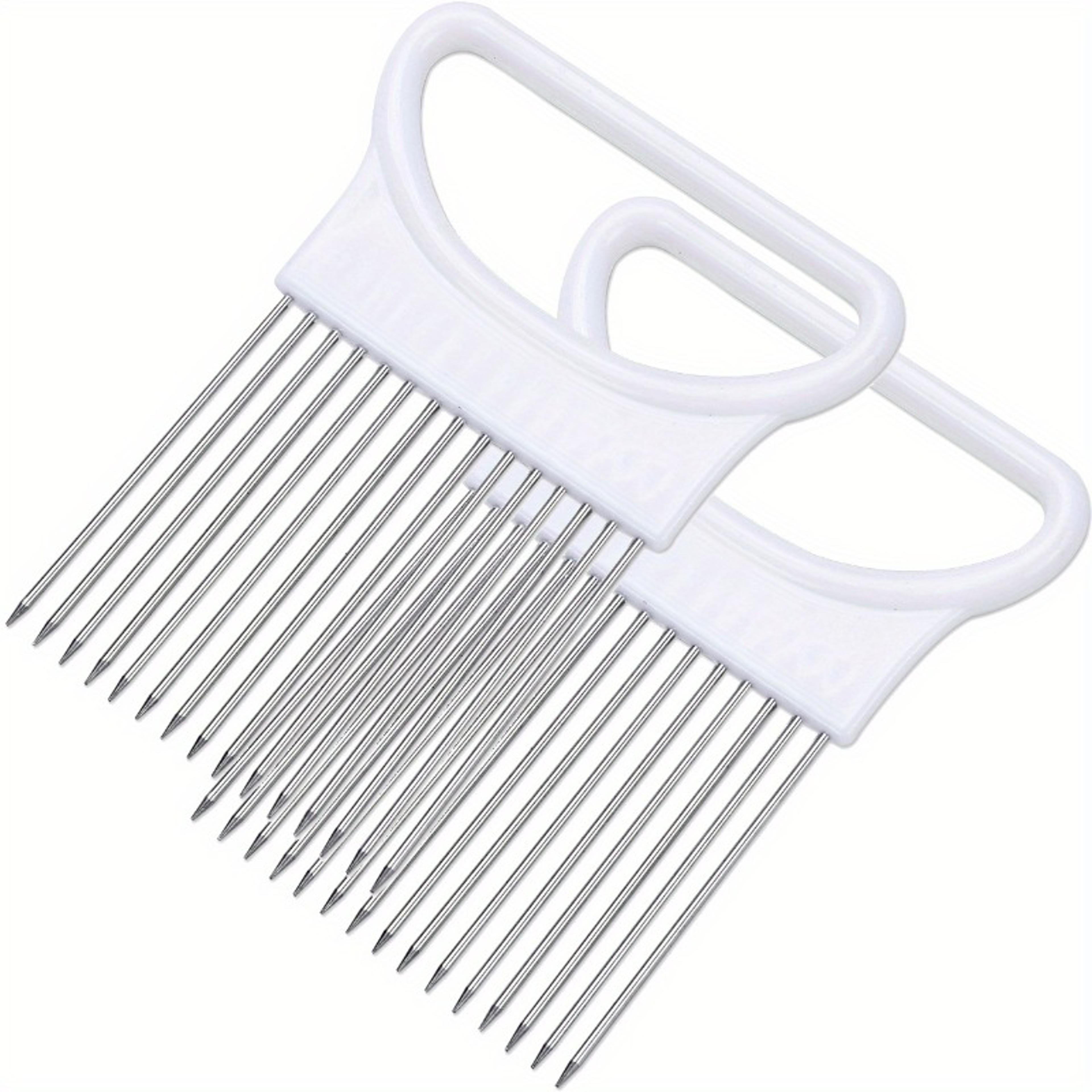 PrecisionGrip Onion Holder  Vegetable Slicer Safe Kitchen Cutting Guide Tool 2