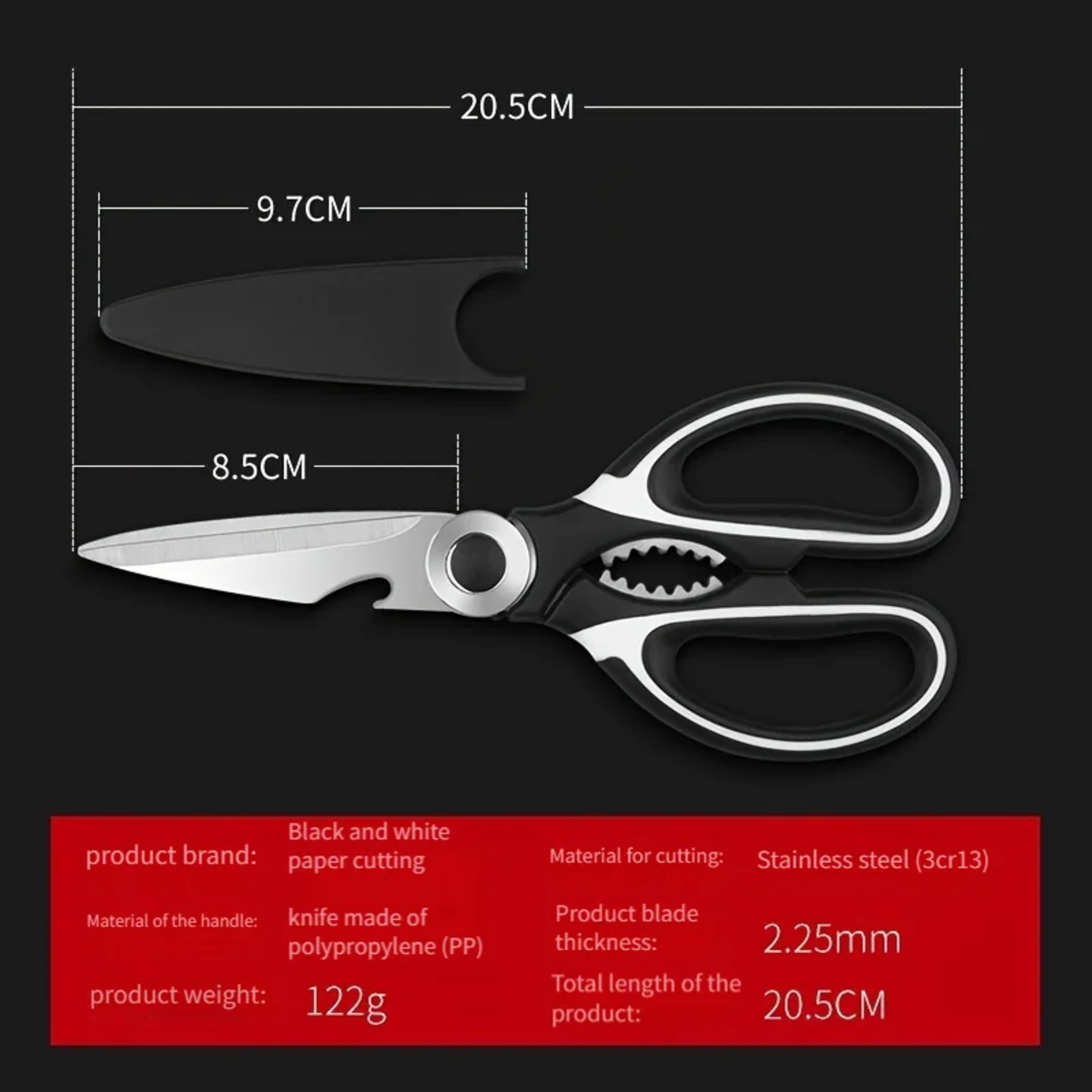 PrecisionCut Stainless Steel Kitchen Scissors For Meat Fish  Everyday Food Prep 1
