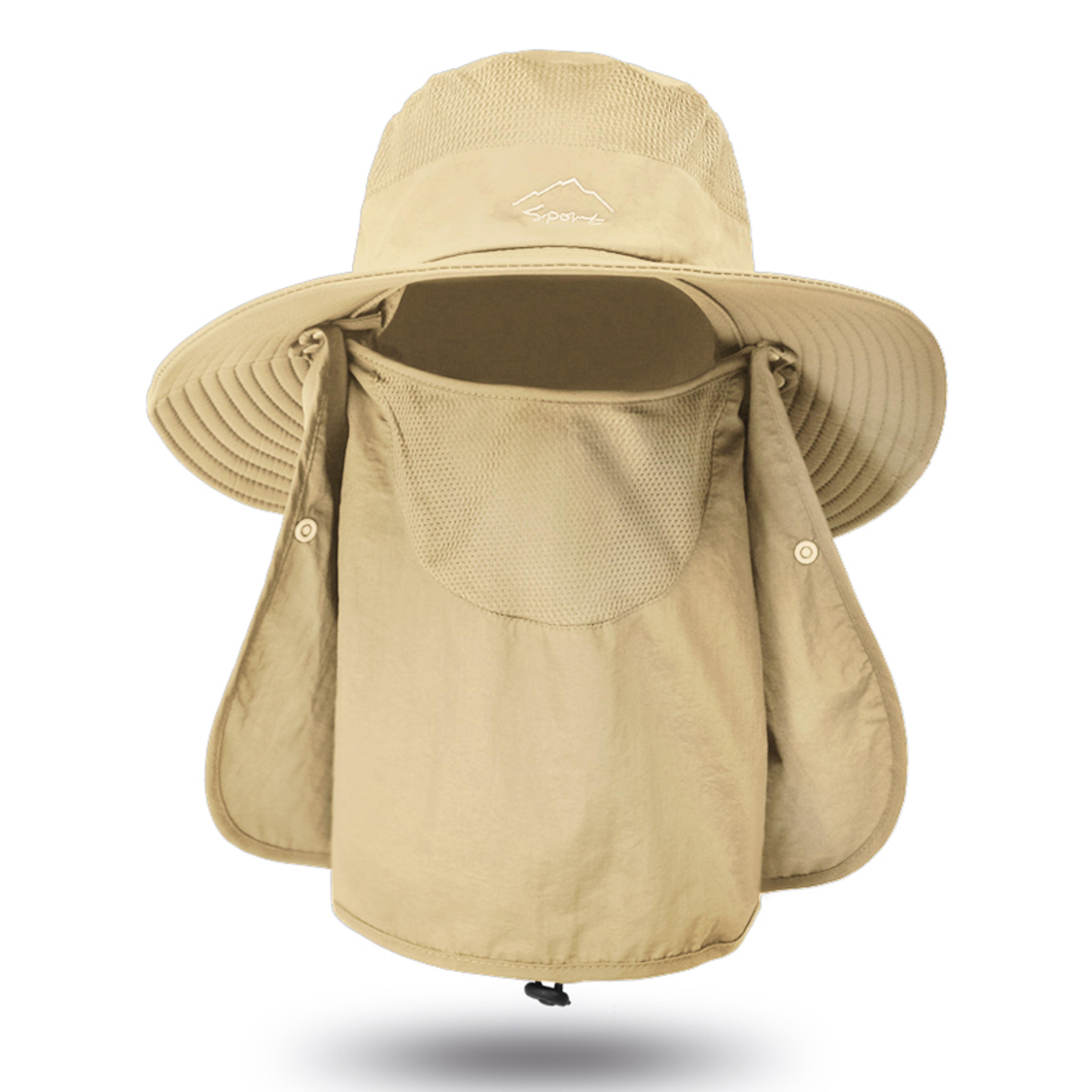 All Weather Breathable Quick Dry Fishing Sun Hat With Face Mask  UV Protection Outdoor Boonie Cap 6