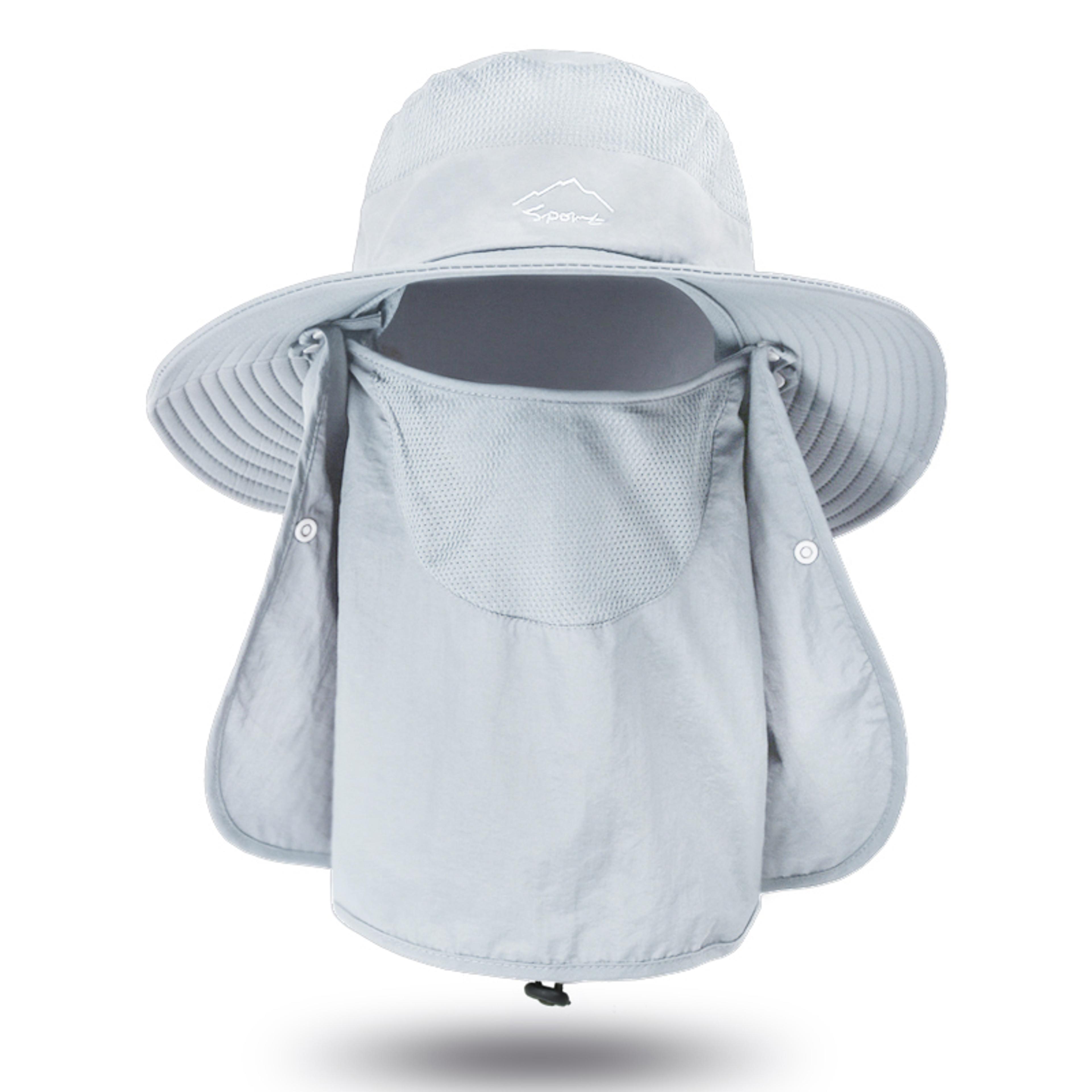All Weather Breathable Quick Dry Fishing Sun Hat With Face Mask  UV Protection Outdoor Boonie Cap 12