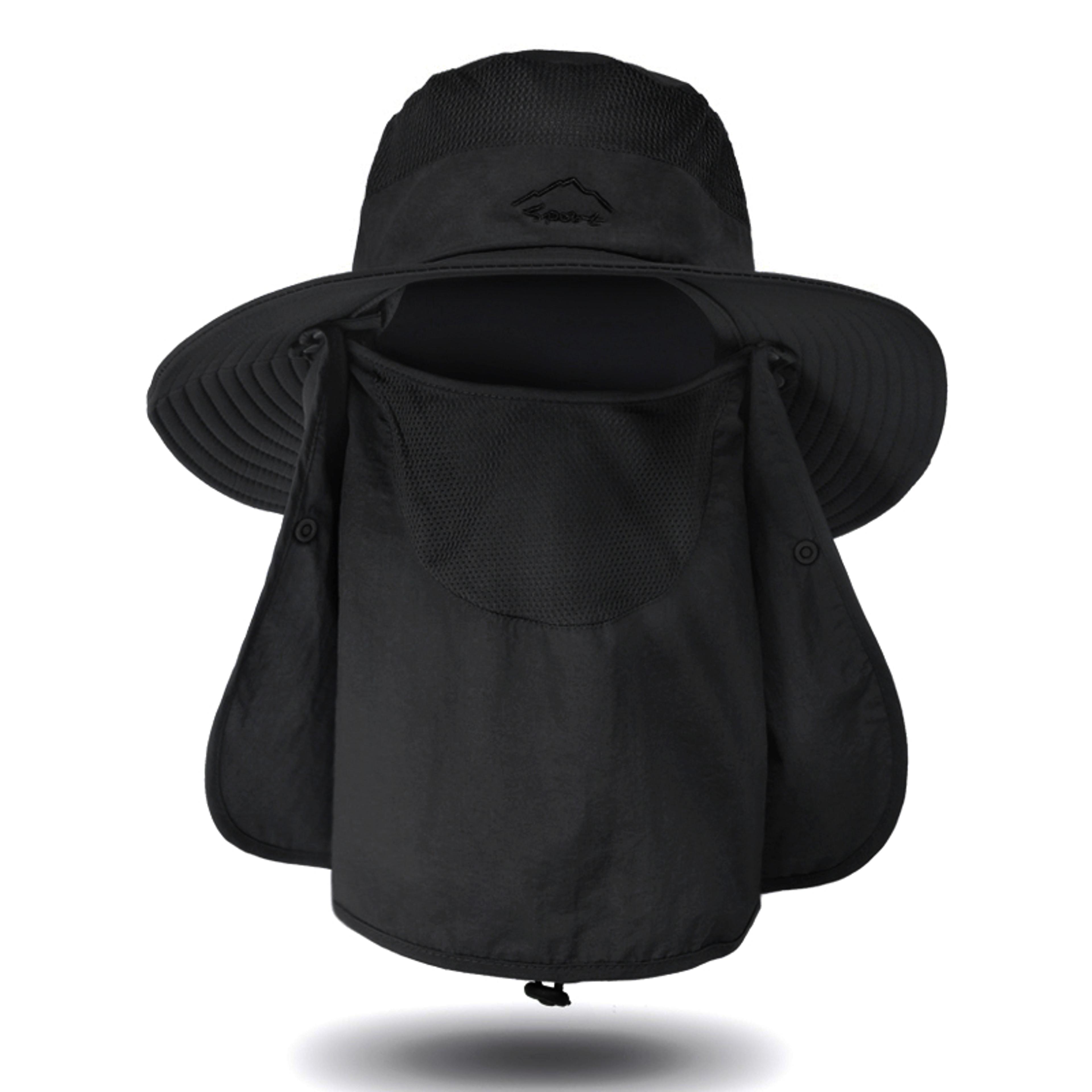 All Weather Breathable Quick Dry Fishing Sun Hat With Face Mask  UV Protection Outdoor Boonie Cap 14
