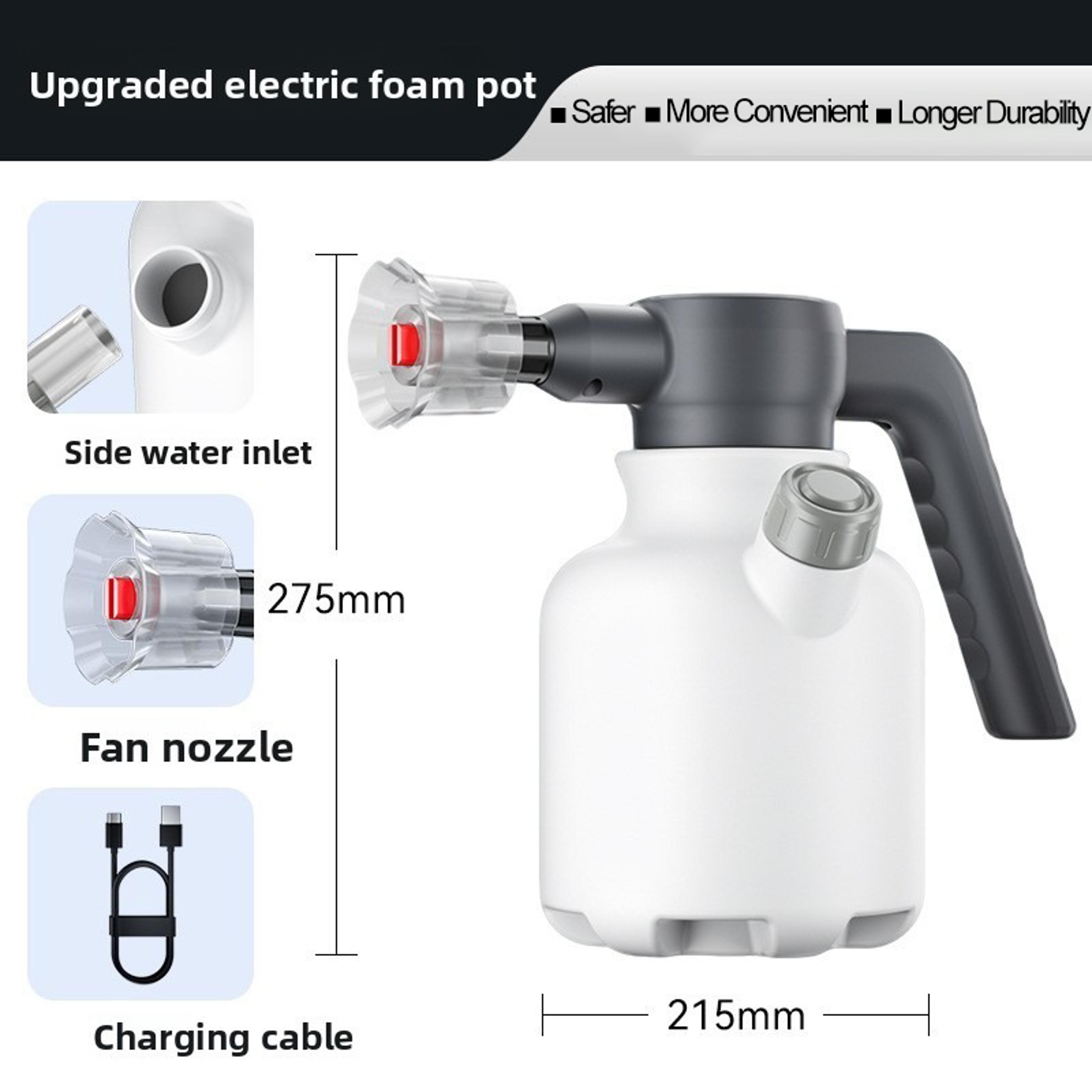 Portable Electric Foam Sprayer Rechargeable Car Wash Foam Gun  Cordless Foam Cannon For Effortless  1