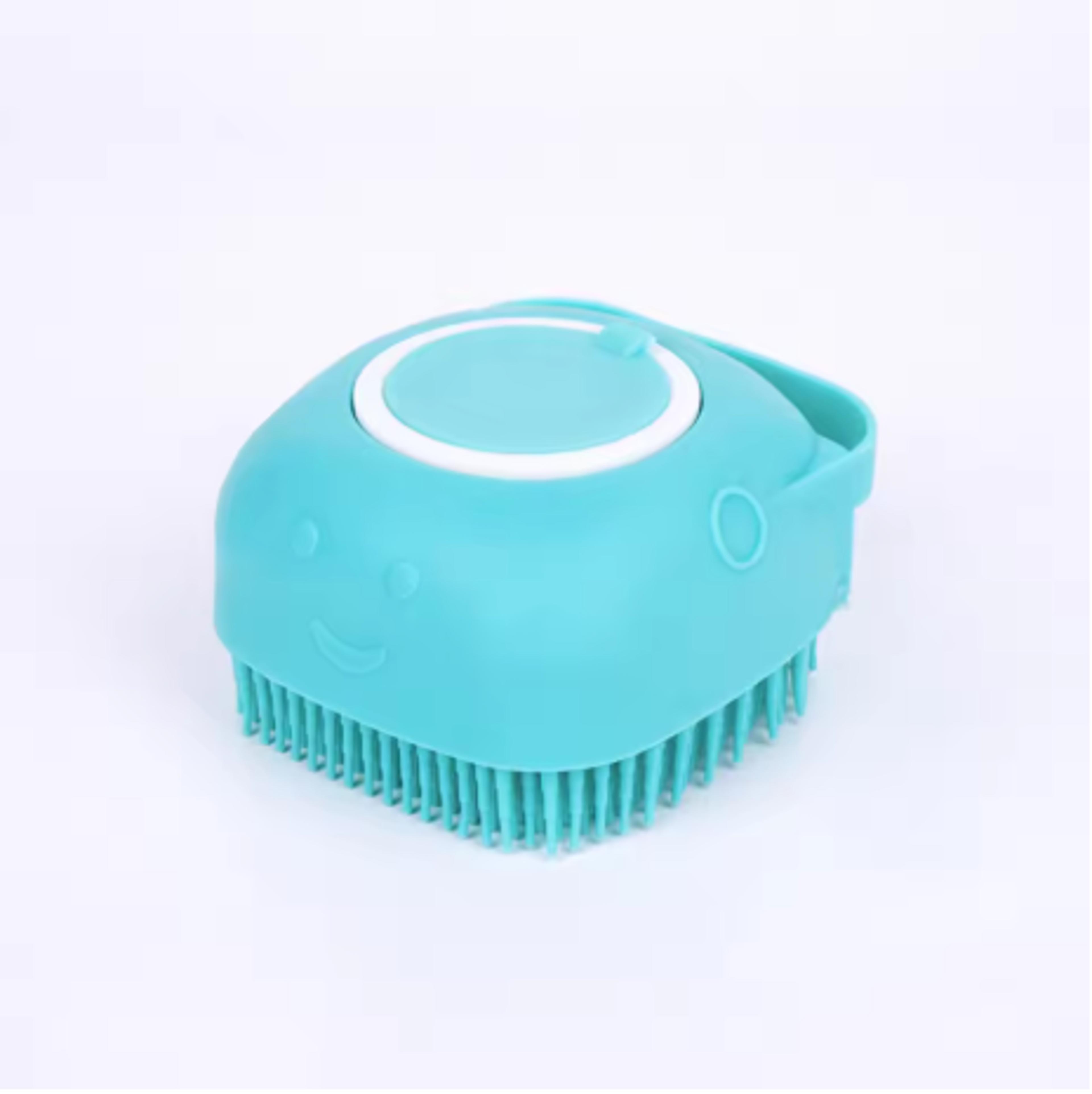 Silicone Pet Bath  Massage Brush With Shampoo Dispenser For Dogs  Cats 4