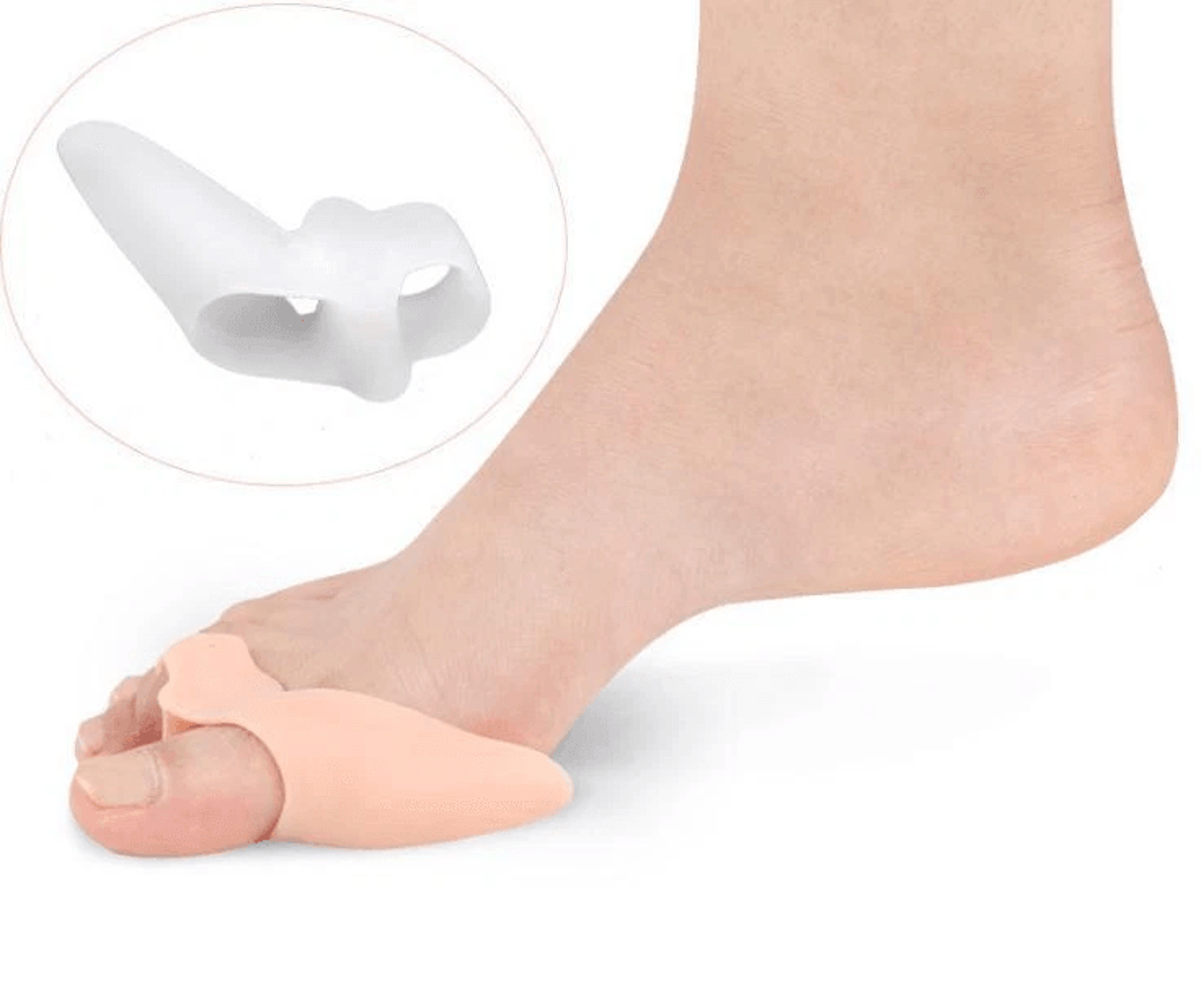 silicone gel toe separator corrector orthotics straightener bunion relief, soft toe spacers for foot alignment and pain