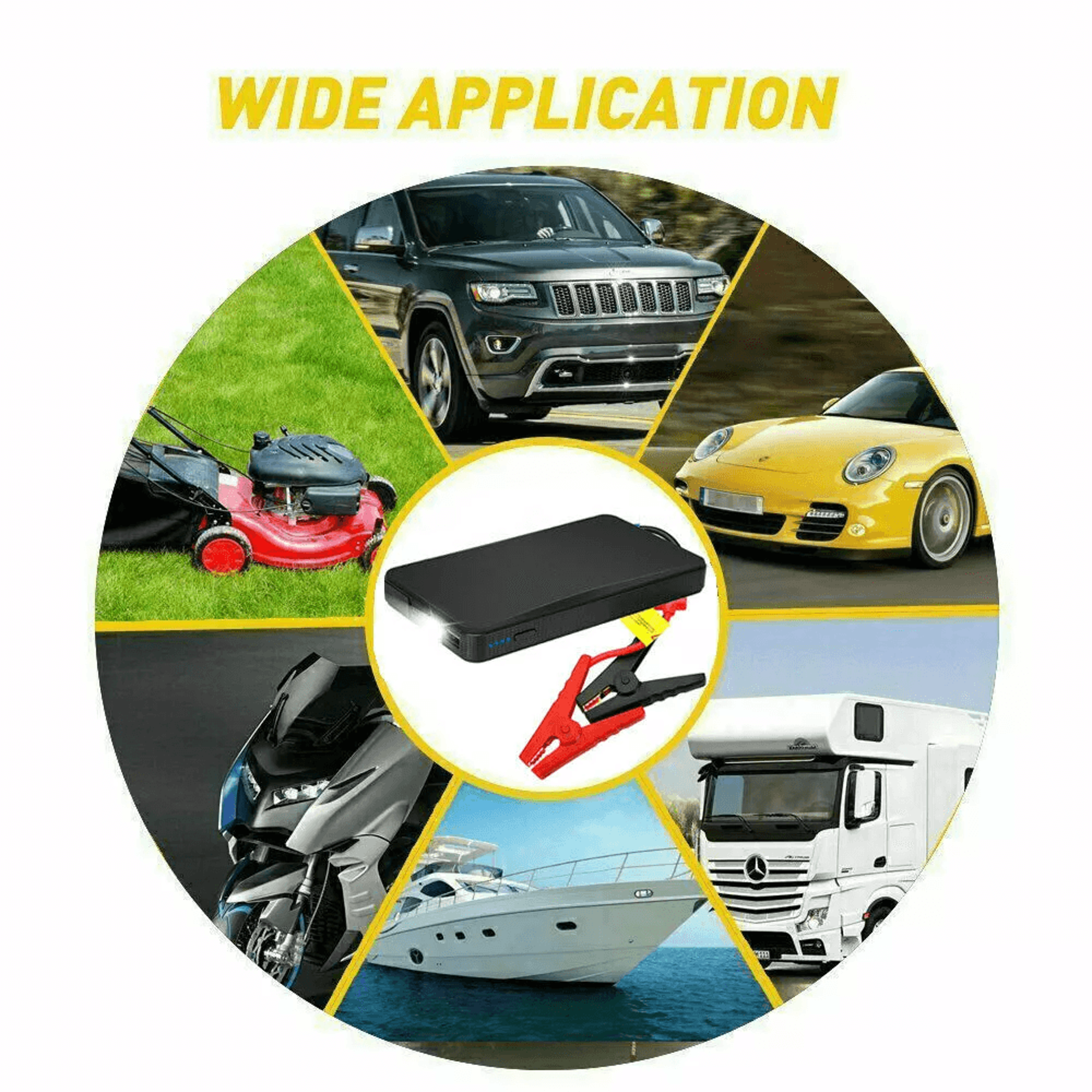 20000mAh Car Jump Starter Jumper Box Portable Battery Charger Power Bank For Vehicles With LED Disp 4