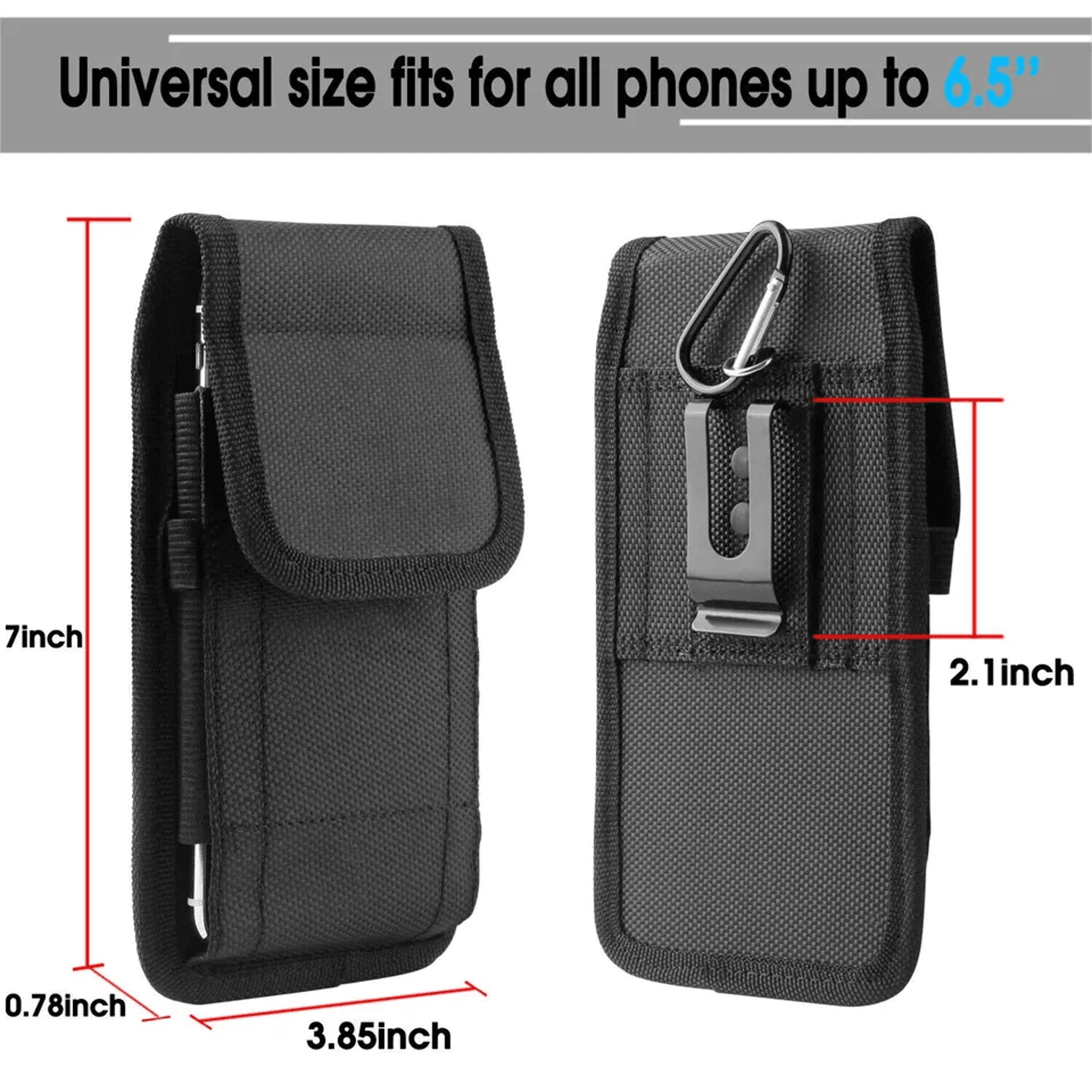 Durable Vertical Cell Phone Holster Pouch Wallet Case With Belt Clip Fits IPhone Samsung Outdoor Hi 2