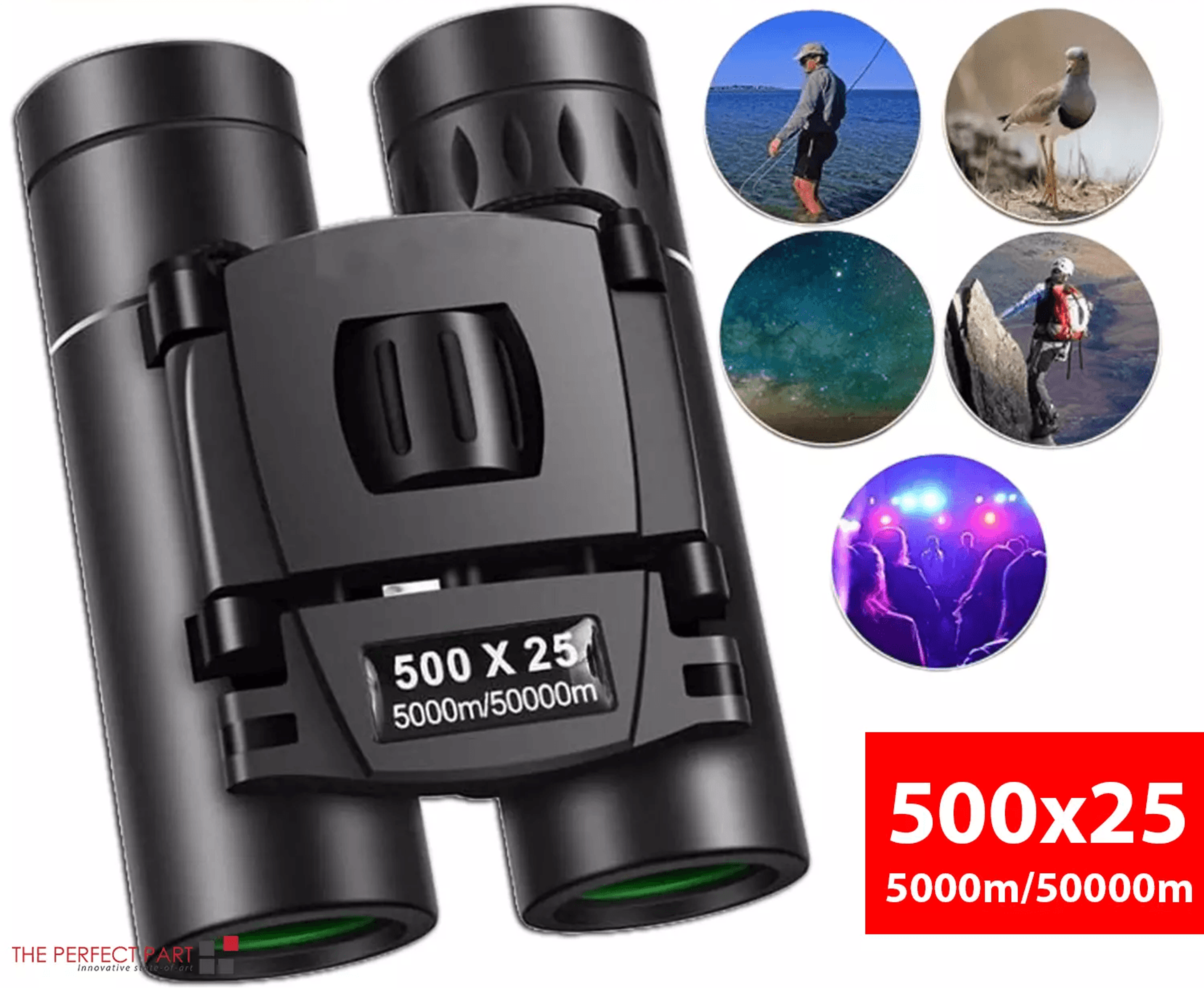 portable hd zoom powerful binoculars, high definition day & night vision for hunting, outdoor adventures & wildlife