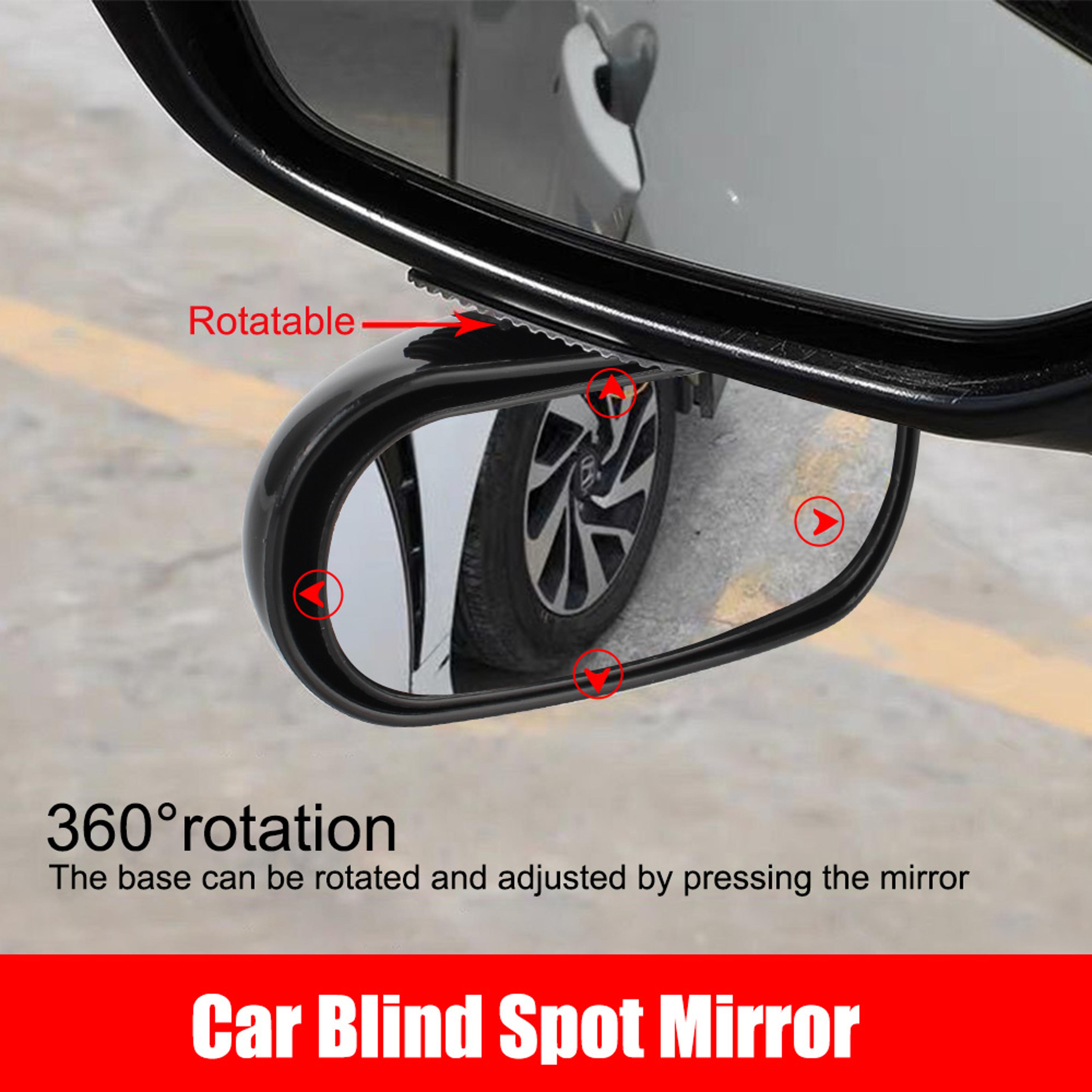 car blind spot eliminator, hd glass auxiliary mirror with 360 rotation for safer lane changes & reversing