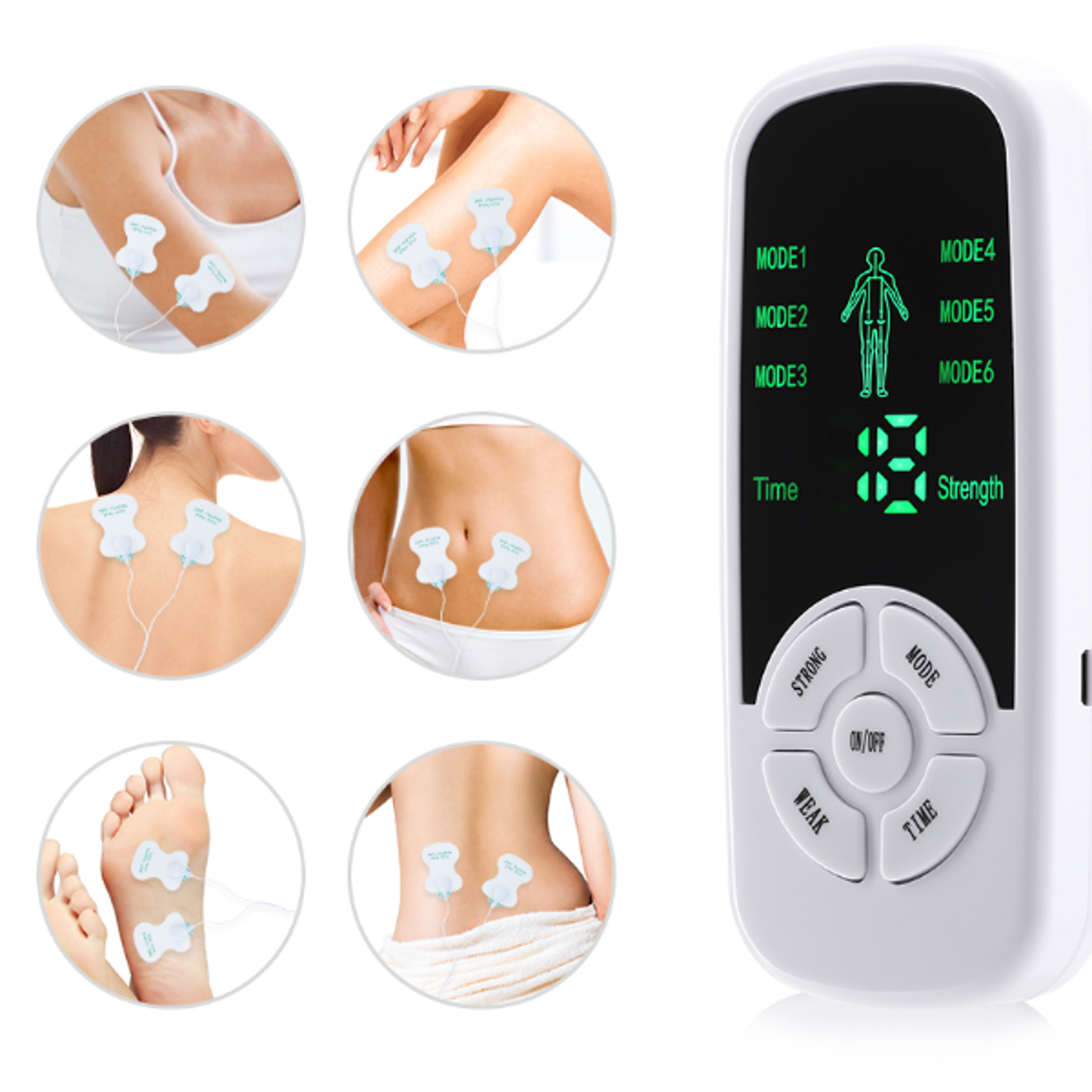 ems pulse electric muscle stimulator digital tens unit body massager for pain relief
