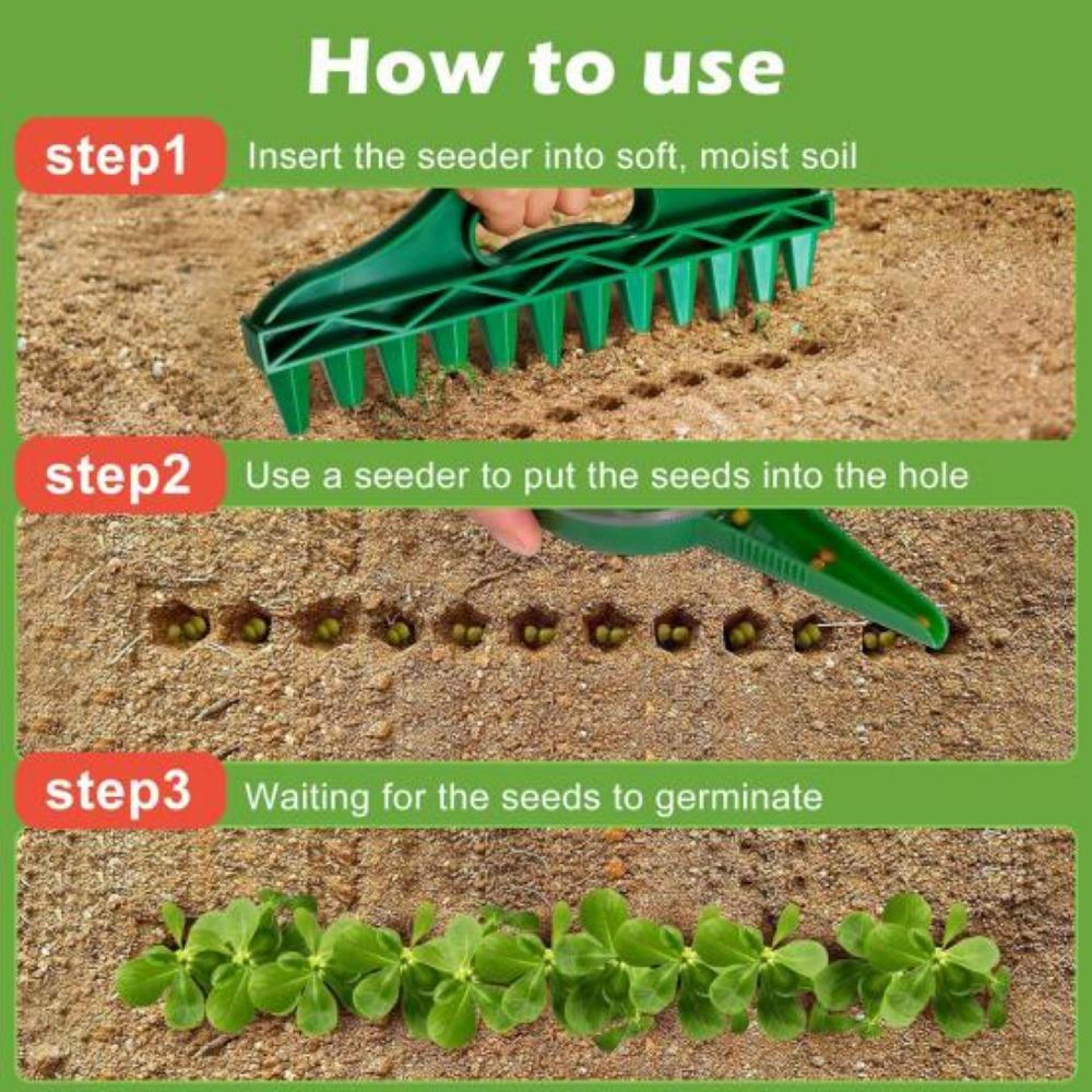 Portable Seed Planter  Soil Puncher Garden Tool 1