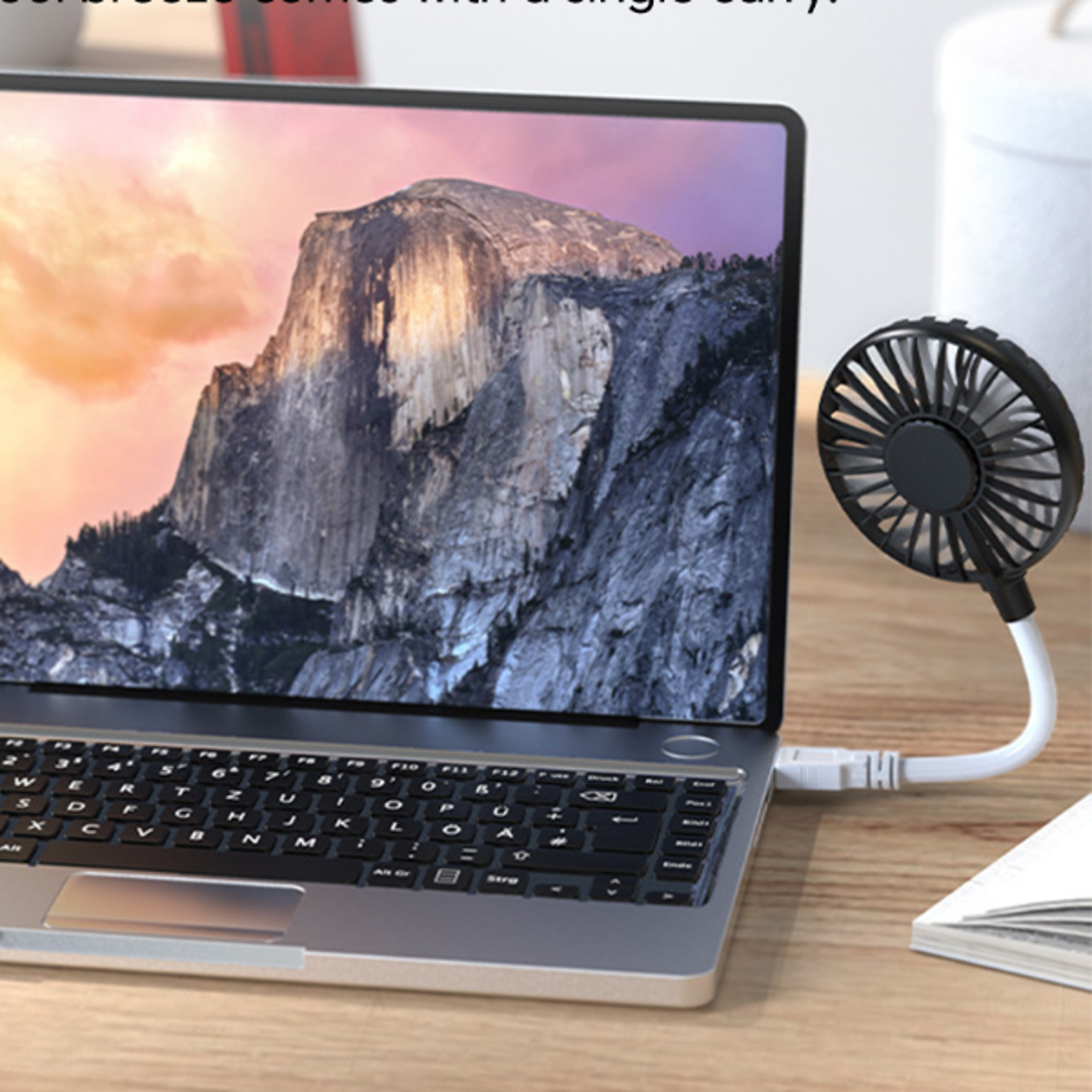 arctic breeze mini usb desk fan for office travel & everyday cooling