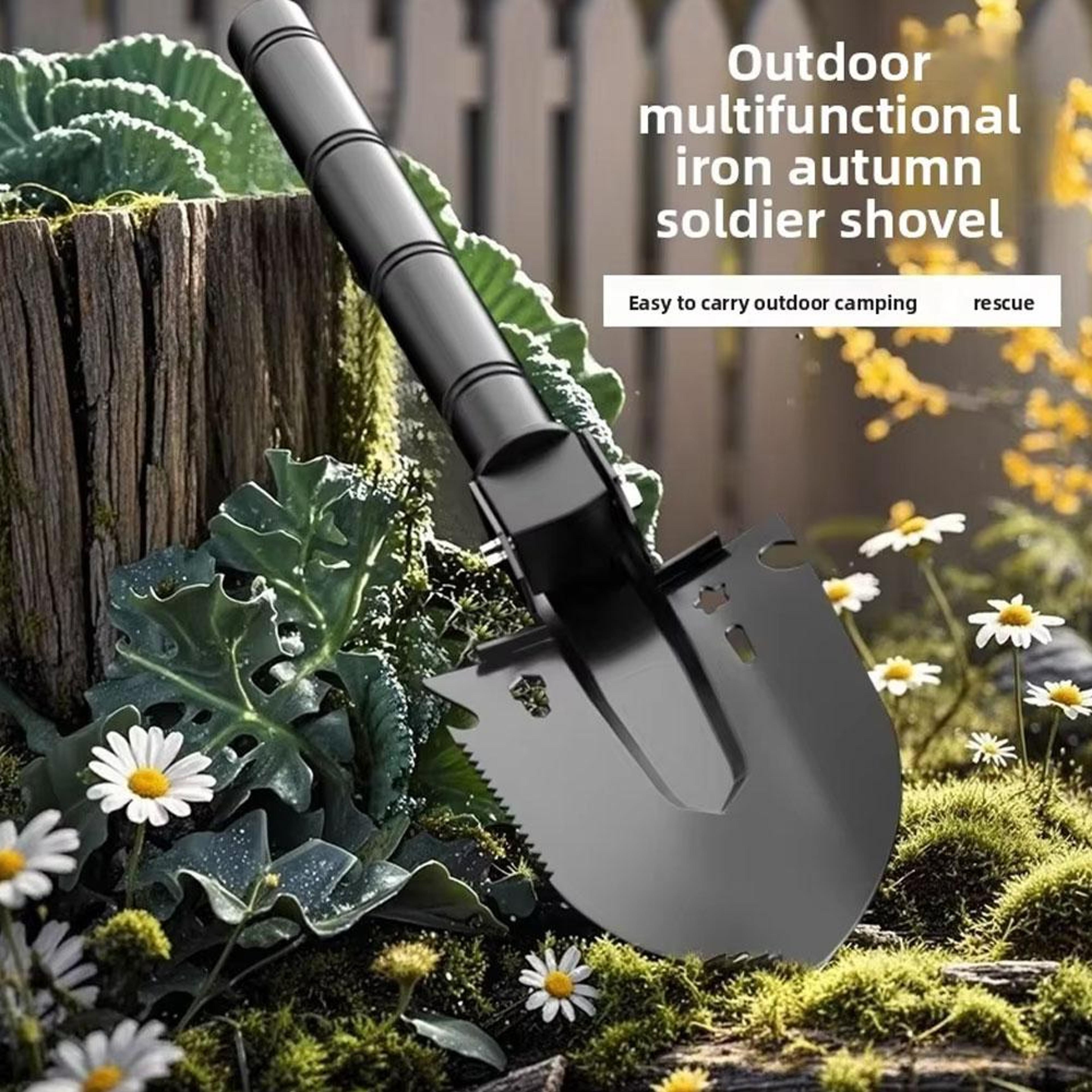 Tactical Military Folding Shovel High Carbon Steel Survival Tool  Multi Function Camping Gear 3