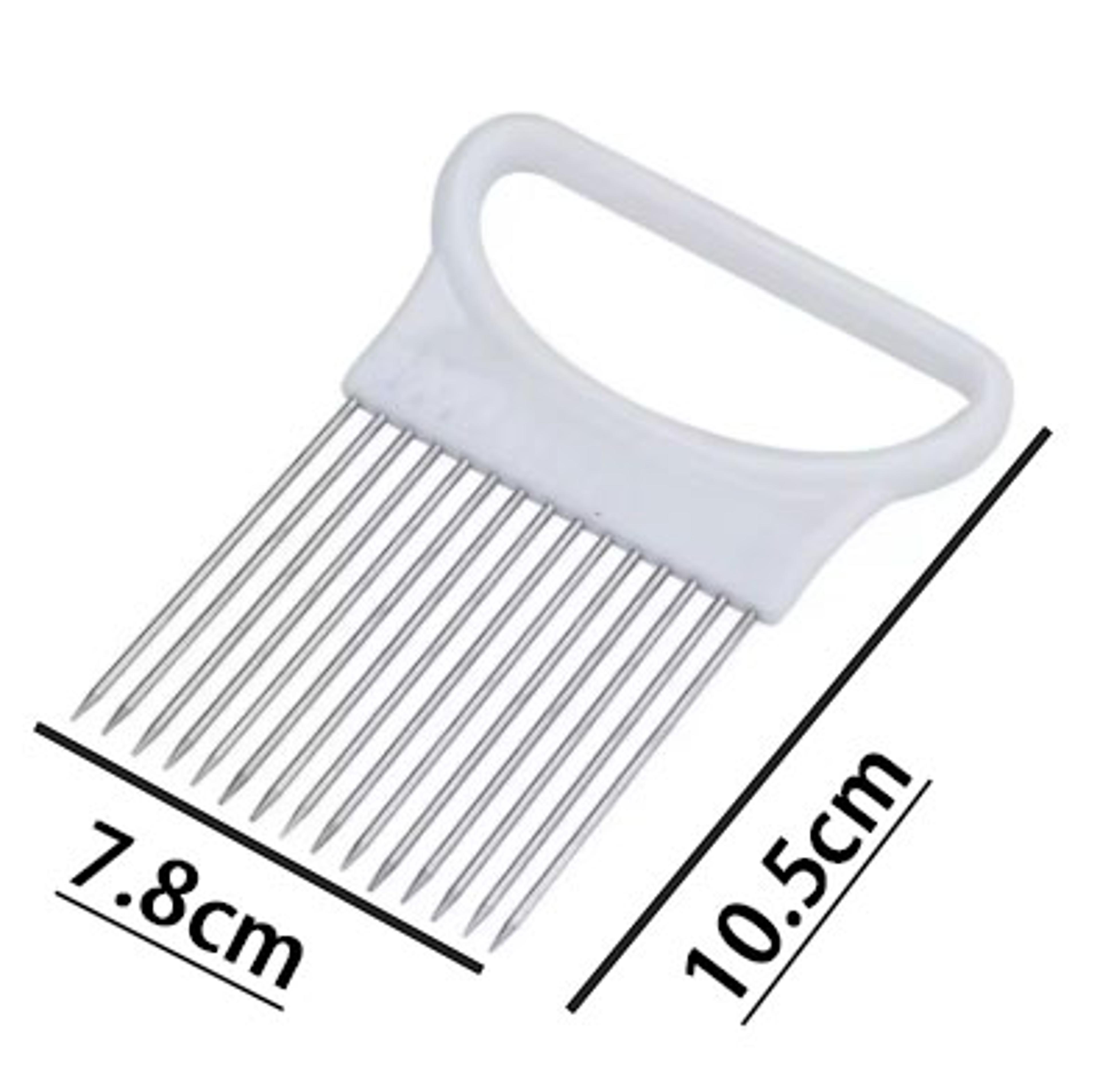 Stainless Steel Onion Slicer Holder And Vegetable Cutting Guide 2