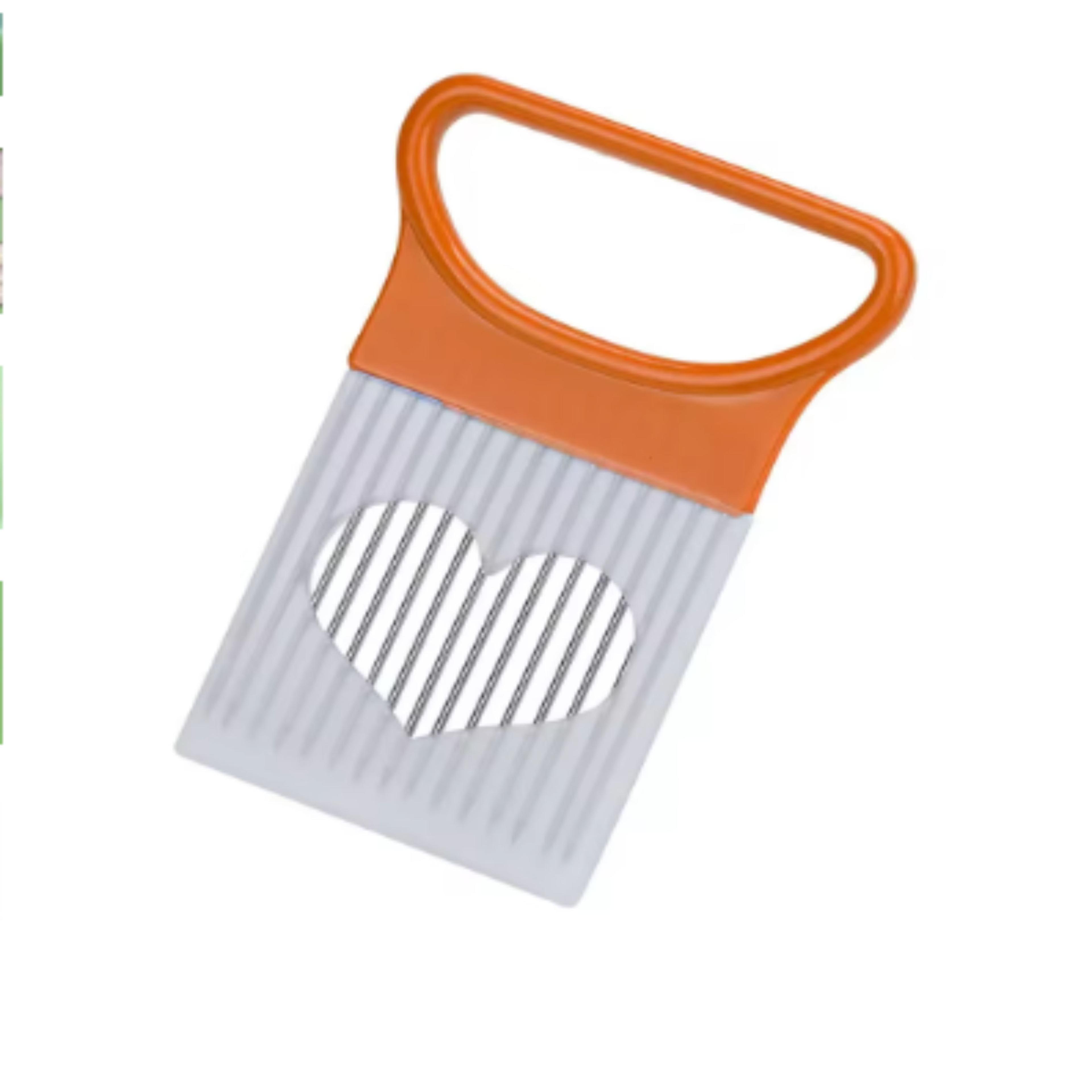 Stainless Steel Onion Slicer Holder And Vegetable Cutting Guide 5