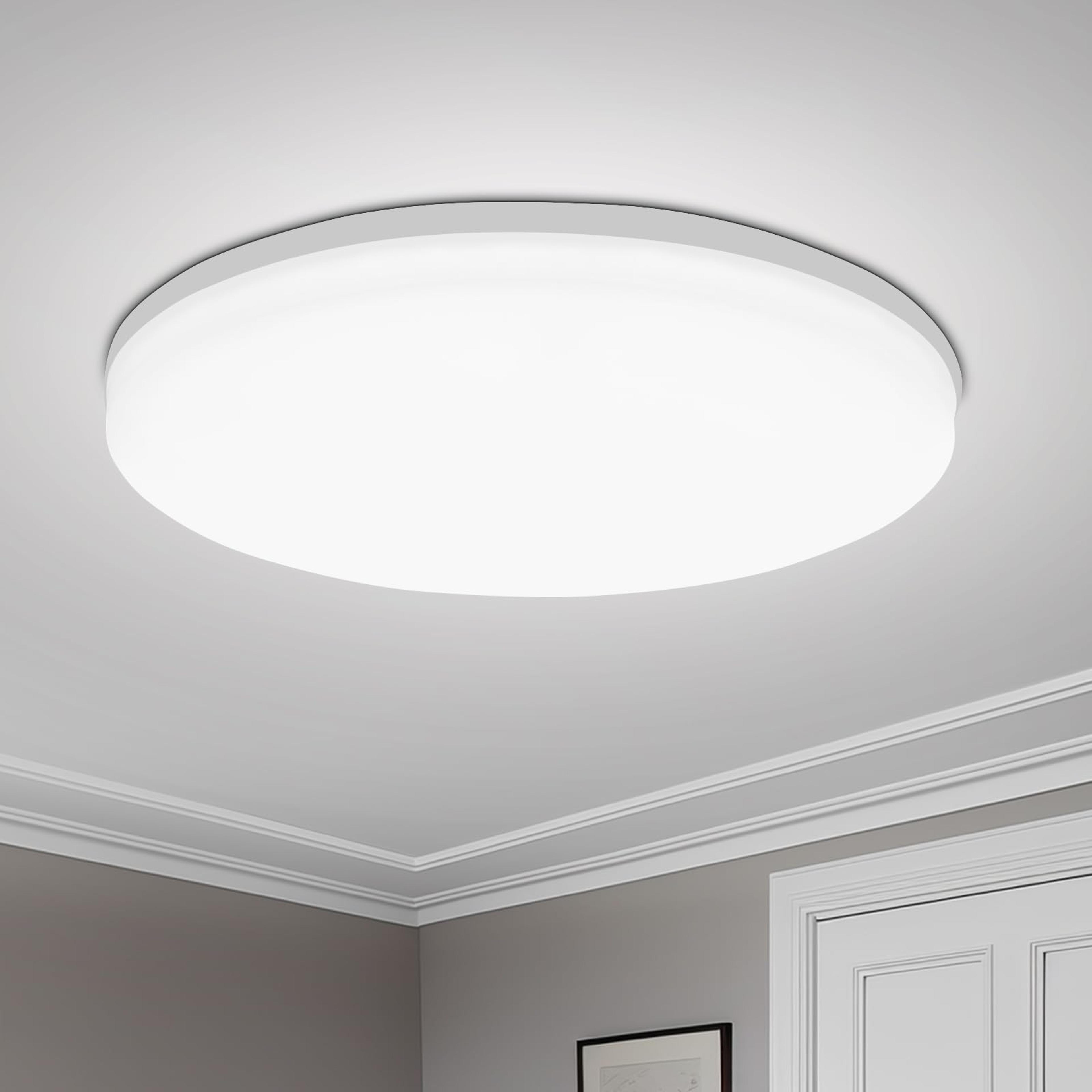 round led ceiling light modern, ultra-thin 4cm flush mount light for living room, bedroom, kitchen, bathroom lighting