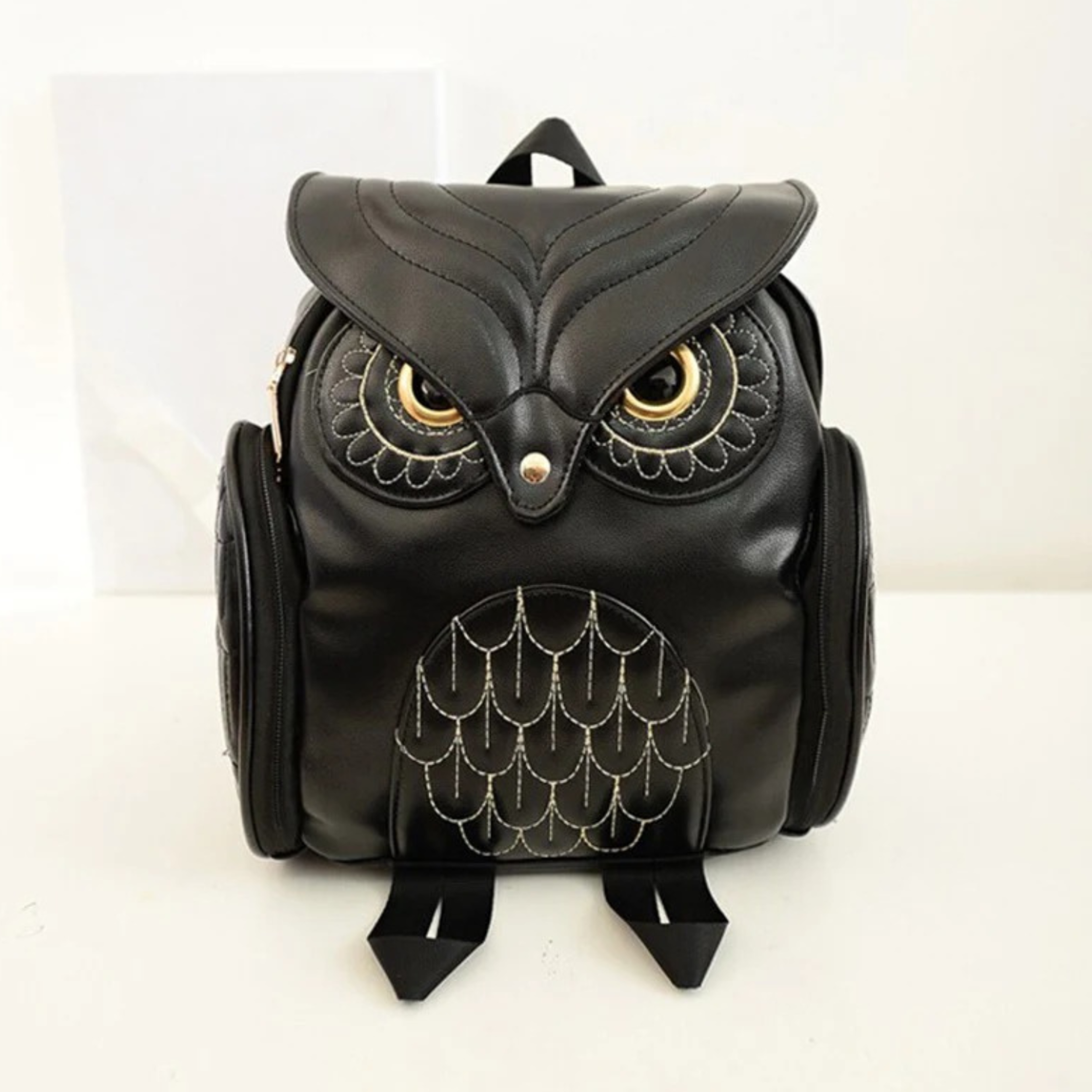 backpack owl leather bag mini fashion women black school shoulder harry potter